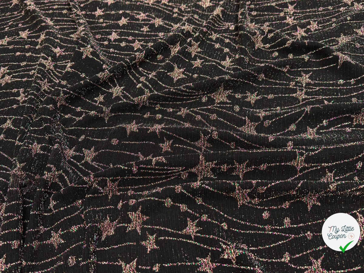 MAILLE FÊTE ULTRA STRETCH BRILLANT FEU D'ARTIFICE POLY MULTICOL VIOLET AS HANGER - My Little Coupon