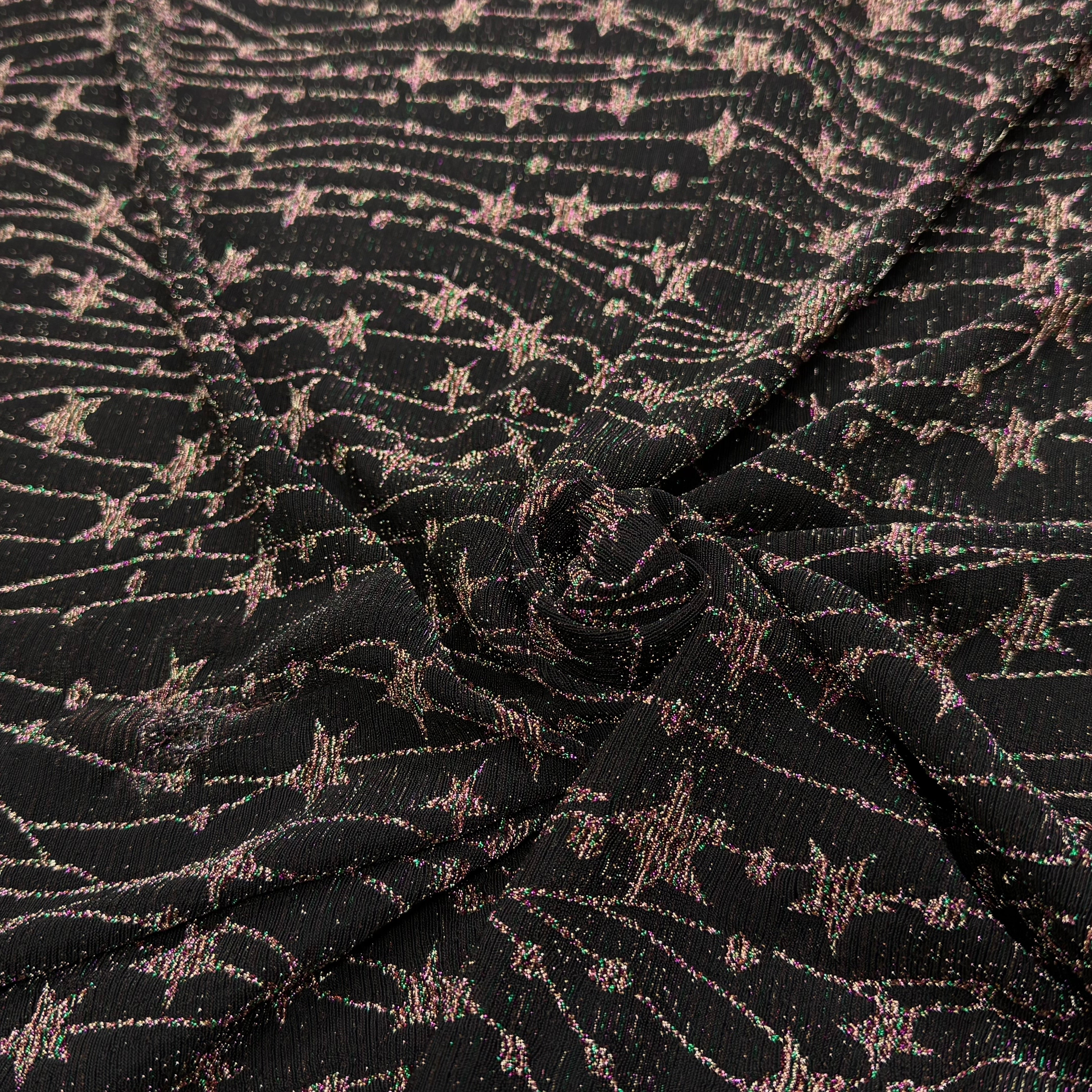 MAILLE FÊTE ULTRA STRETCH BRILLANT FEU D'ARTIFICE POLY MULTICOL VIOLET AS HANGER - My Little Coupon