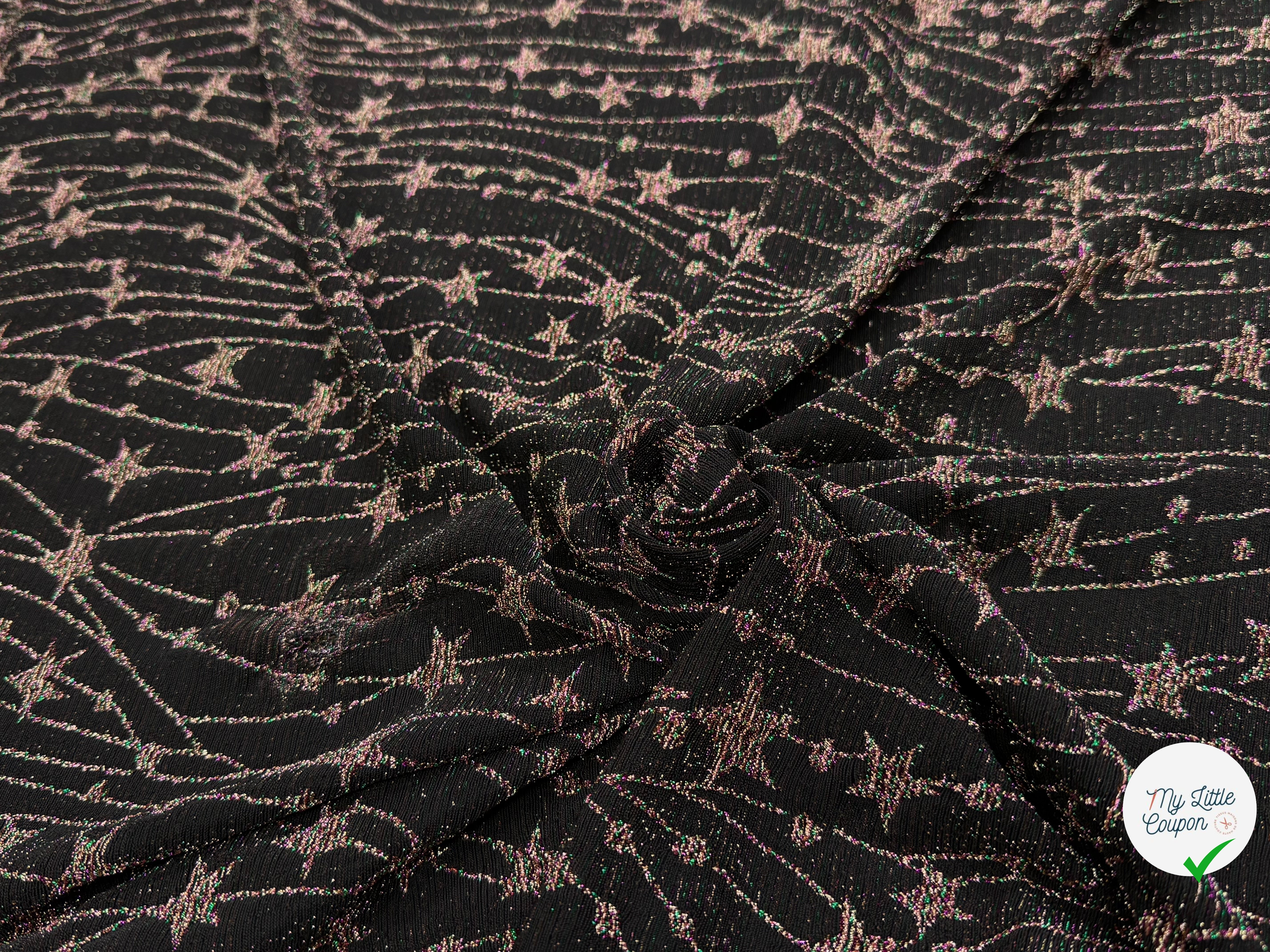 MAILLE FÊTE ULTRA STRETCH BRILLANT FEU D'ARTIFICE POLY MULTICOL VIOLET AS HANGER - My Little Coupon