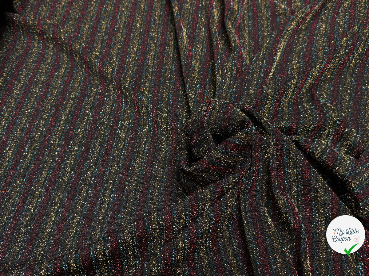 MAILLE FÊTE ULTRA STRETCH BRILLANT BLACK/RED - My Little Coupon