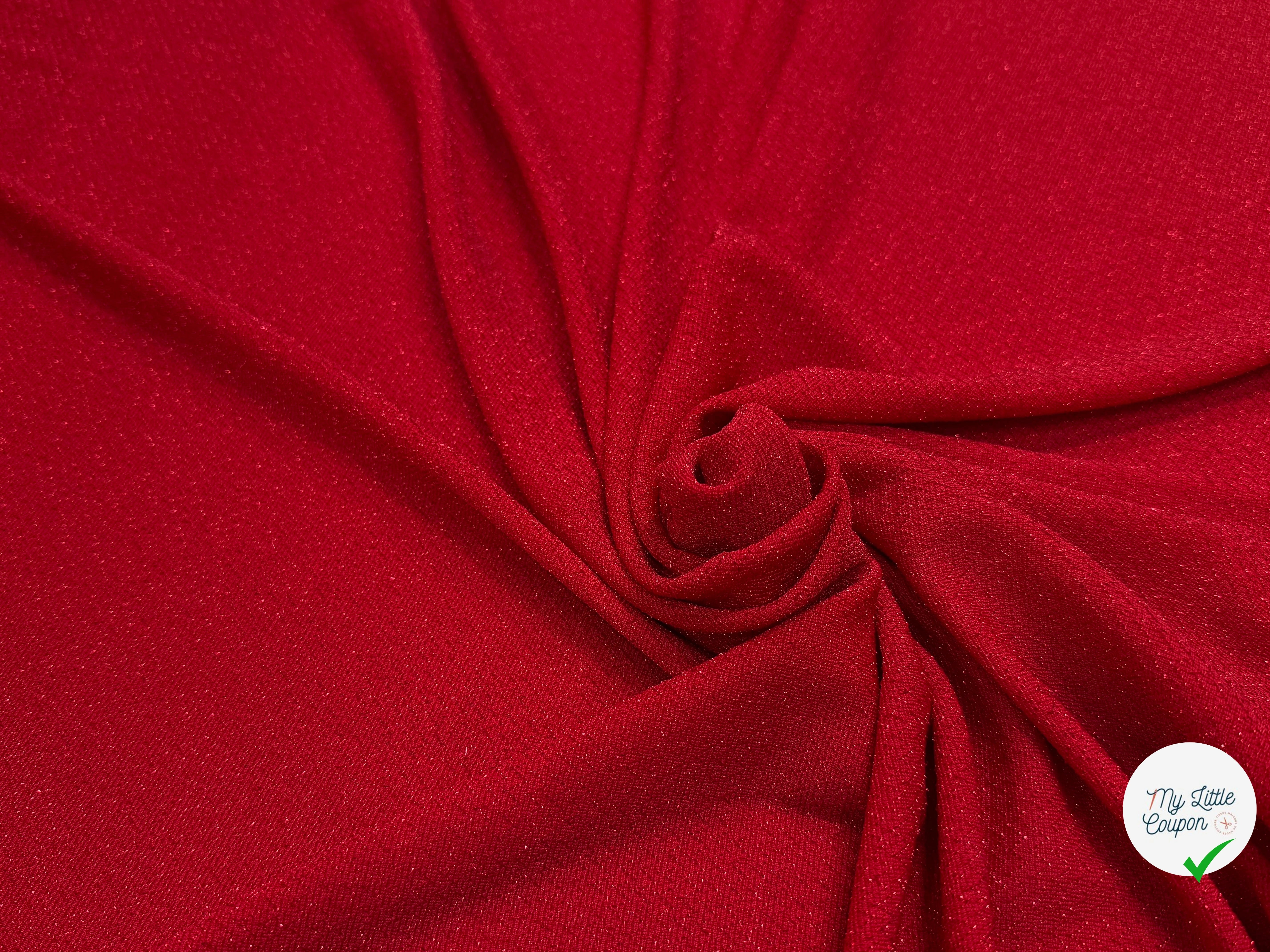 MAILLE FÊTE ULTRA STRETCH BRILLANT RED - My Little Coupon