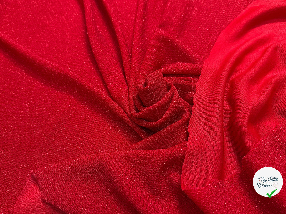 MAILLE FÊTE ULTRA STRETCH BRILLANT RED - My Little Coupon