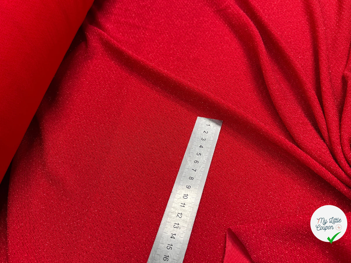 MAILLE FÊTE ULTRA STRETCH BRILLANT RED - My Little Coupon