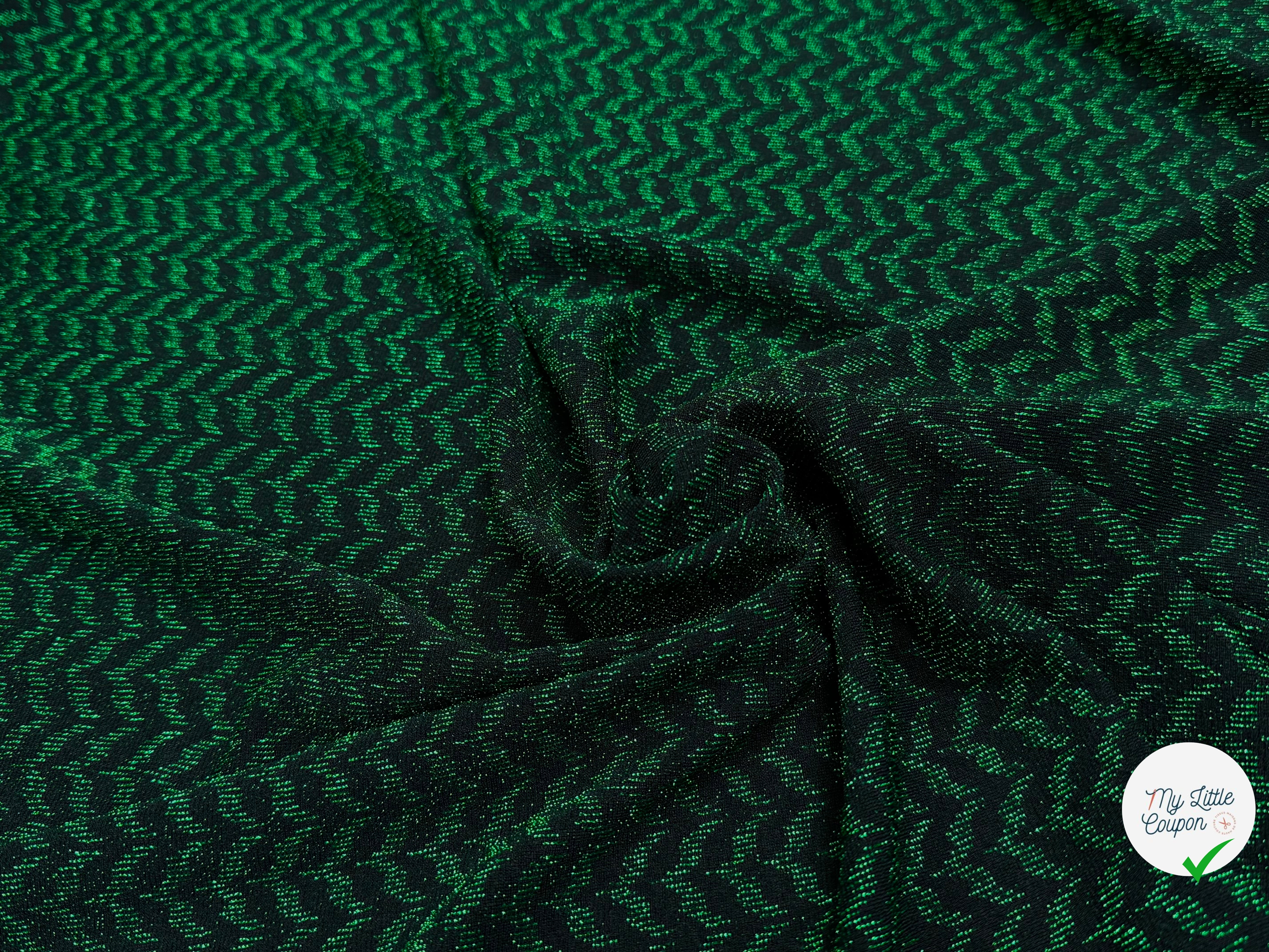 MAILLE FÊTE ULTRA STRETCH BRILLANT VERT - My Little Coupon