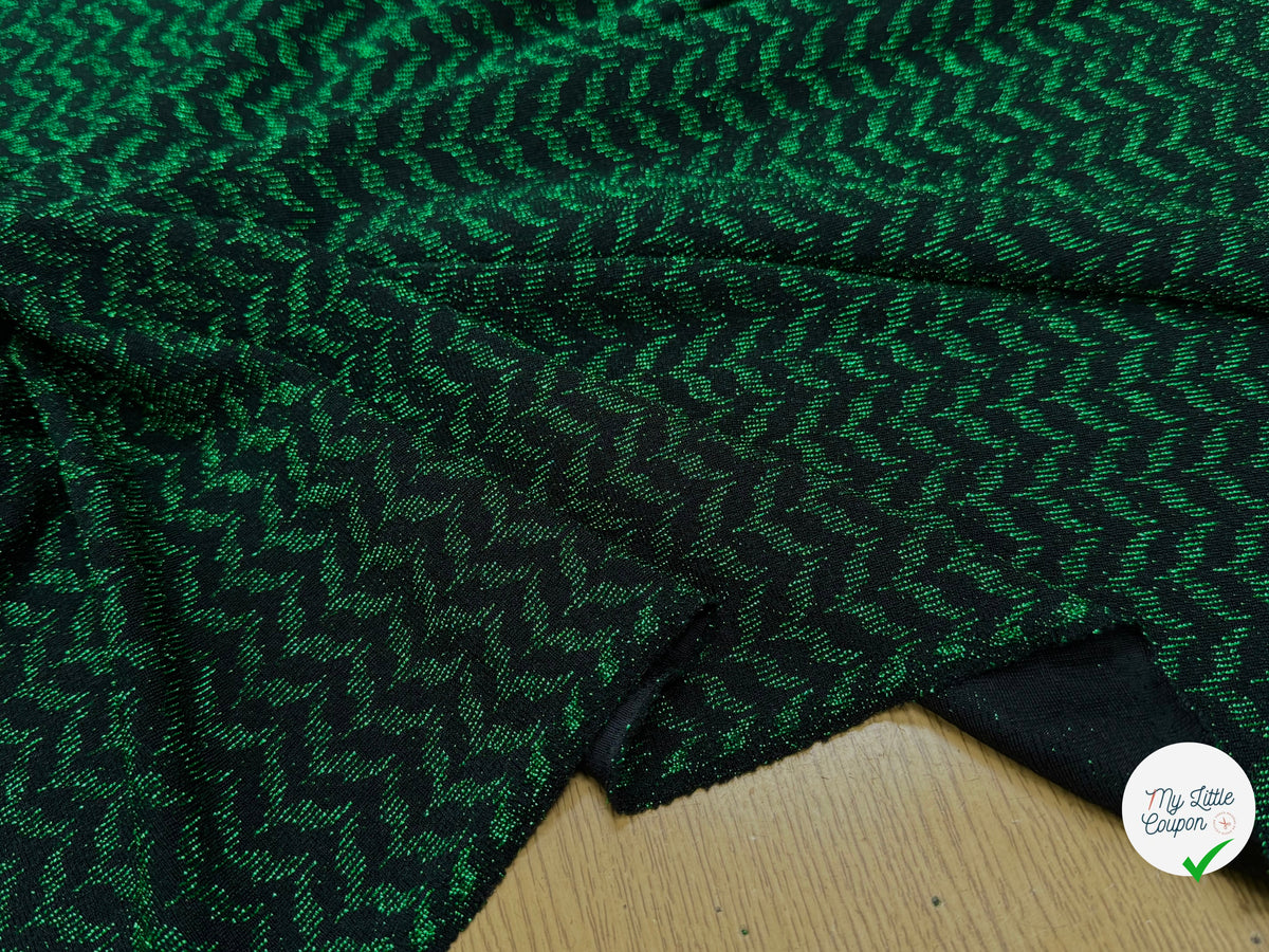 MAILLE FÊTE ULTRA STRETCH BRILLANT VERT - My Little Coupon
