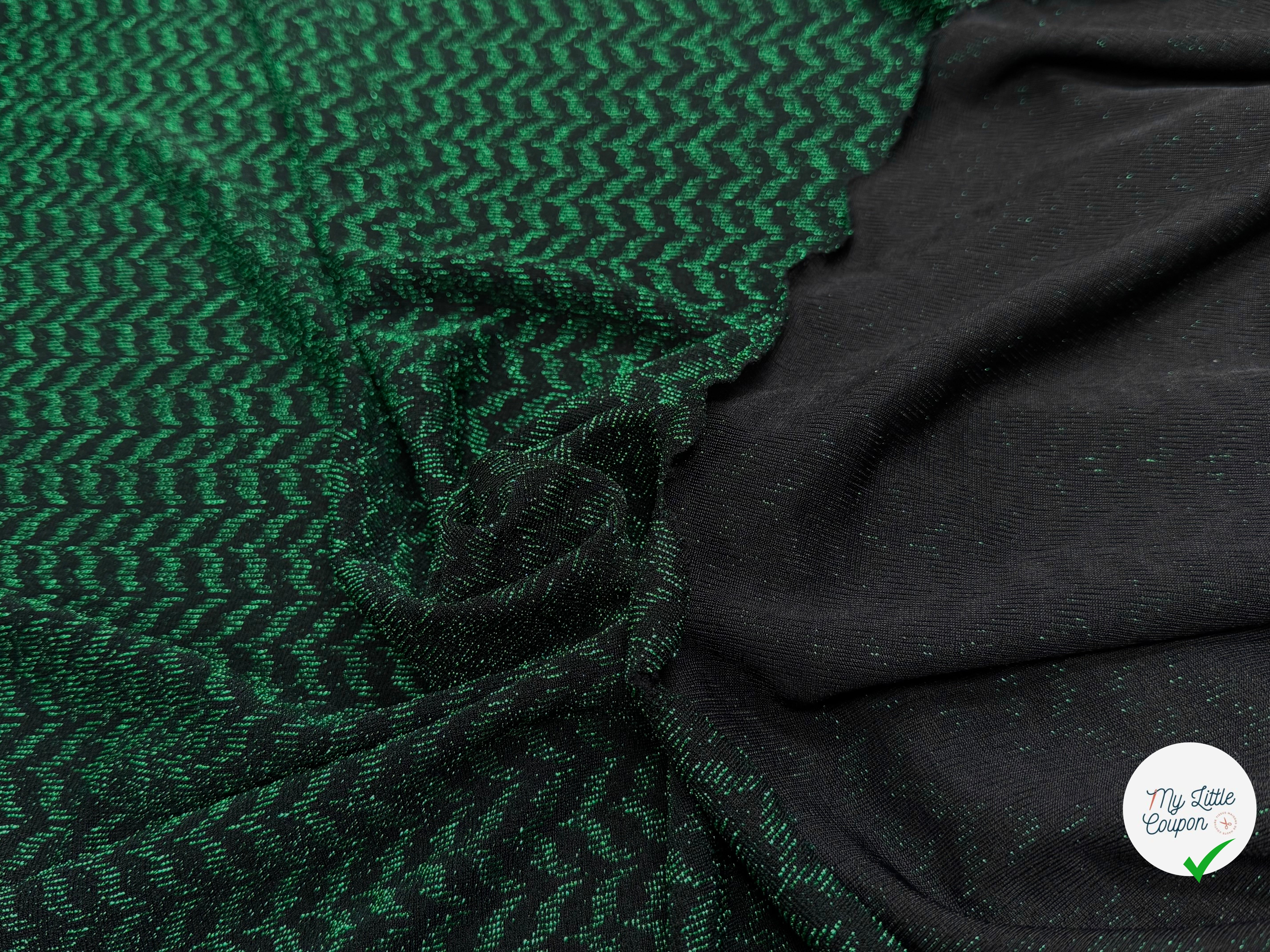 MAILLE FÊTE ULTRA STRETCH BRILLANT VERT - My Little Coupon