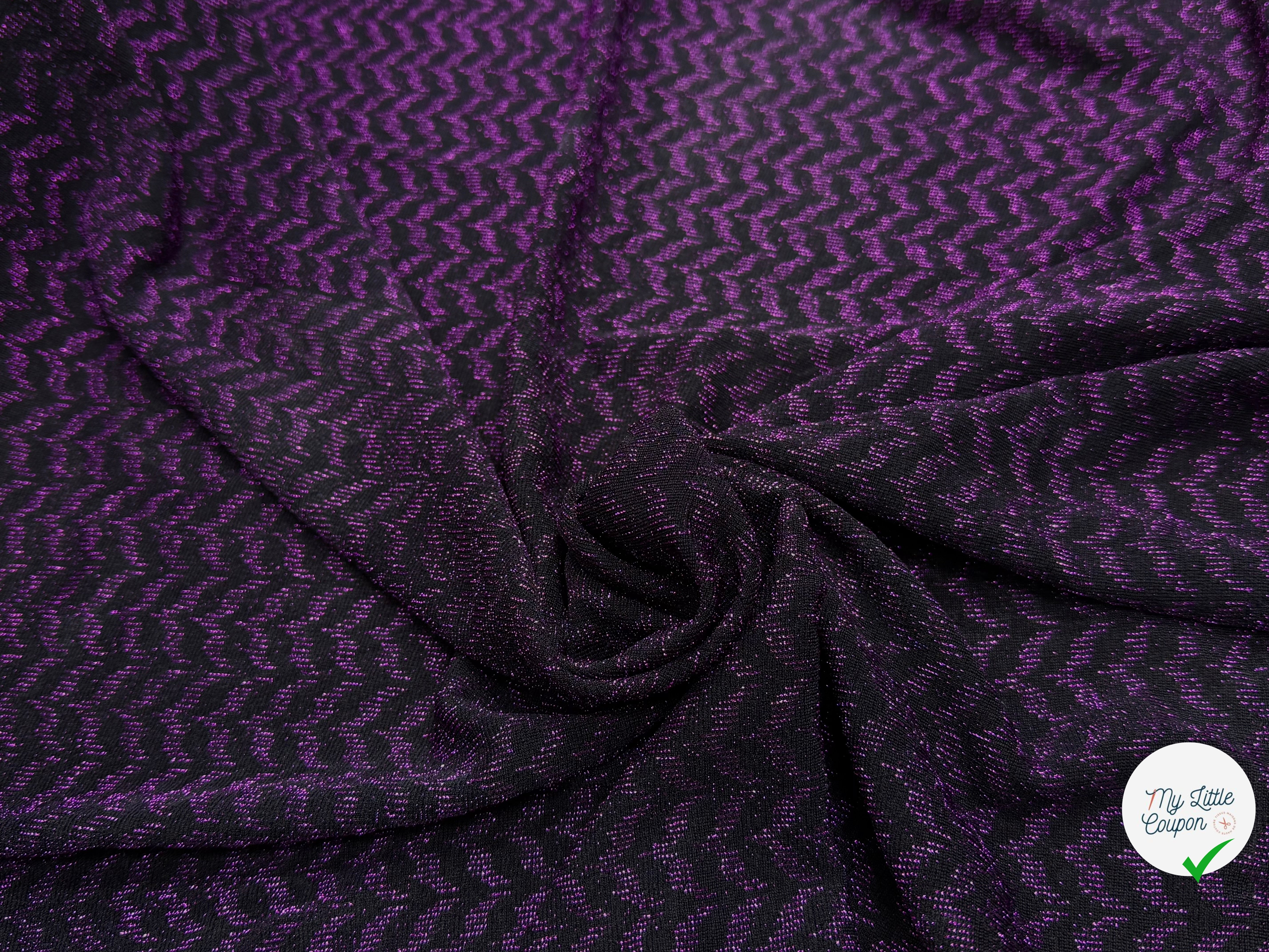 MAILLE FÊTE ULTRA STRETCH BRILLANT VIOLET - My Little Coupon