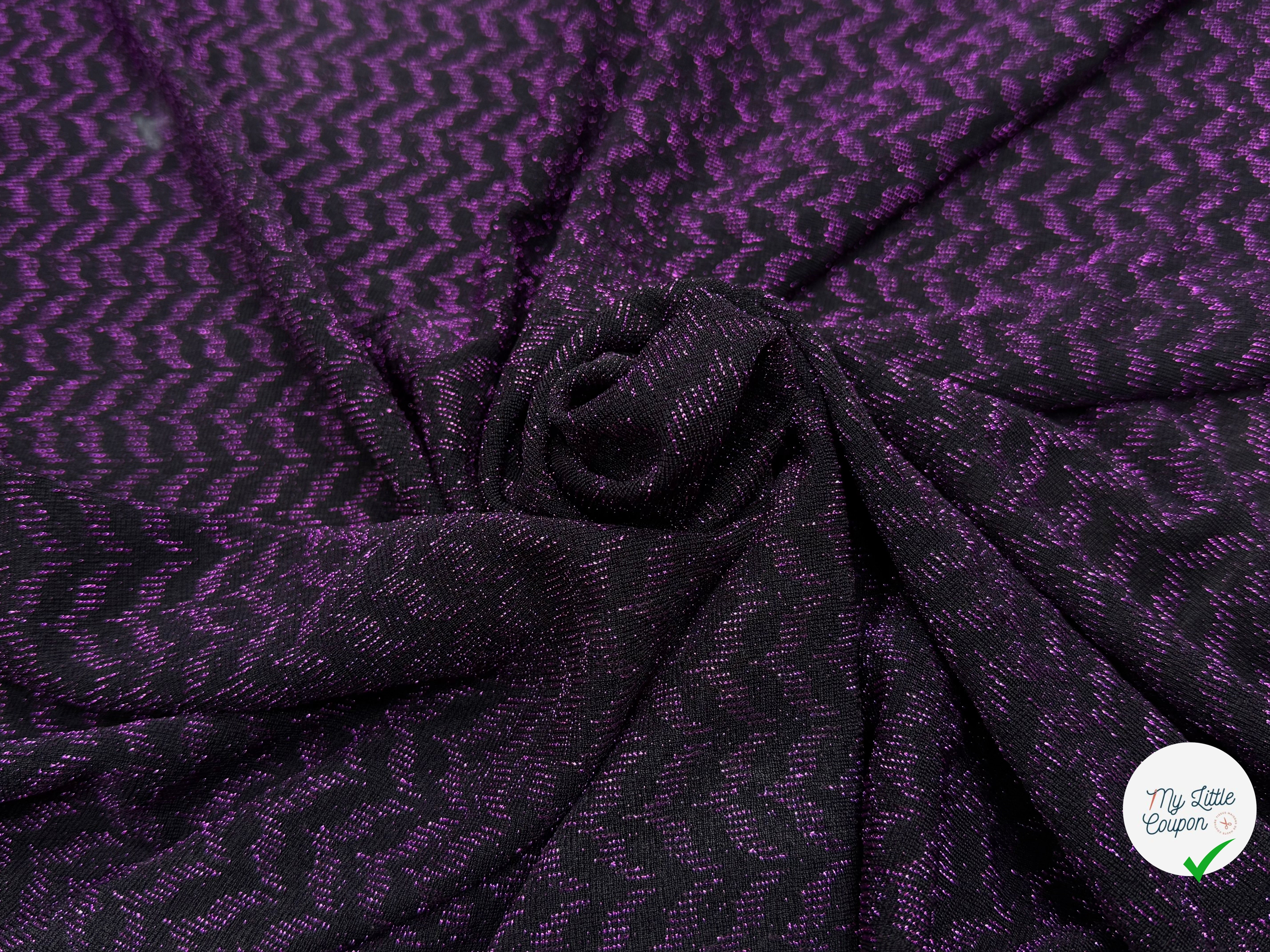 MAILLE FÊTE ULTRA STRETCH BRILLANT VIOLET - My Little Coupon