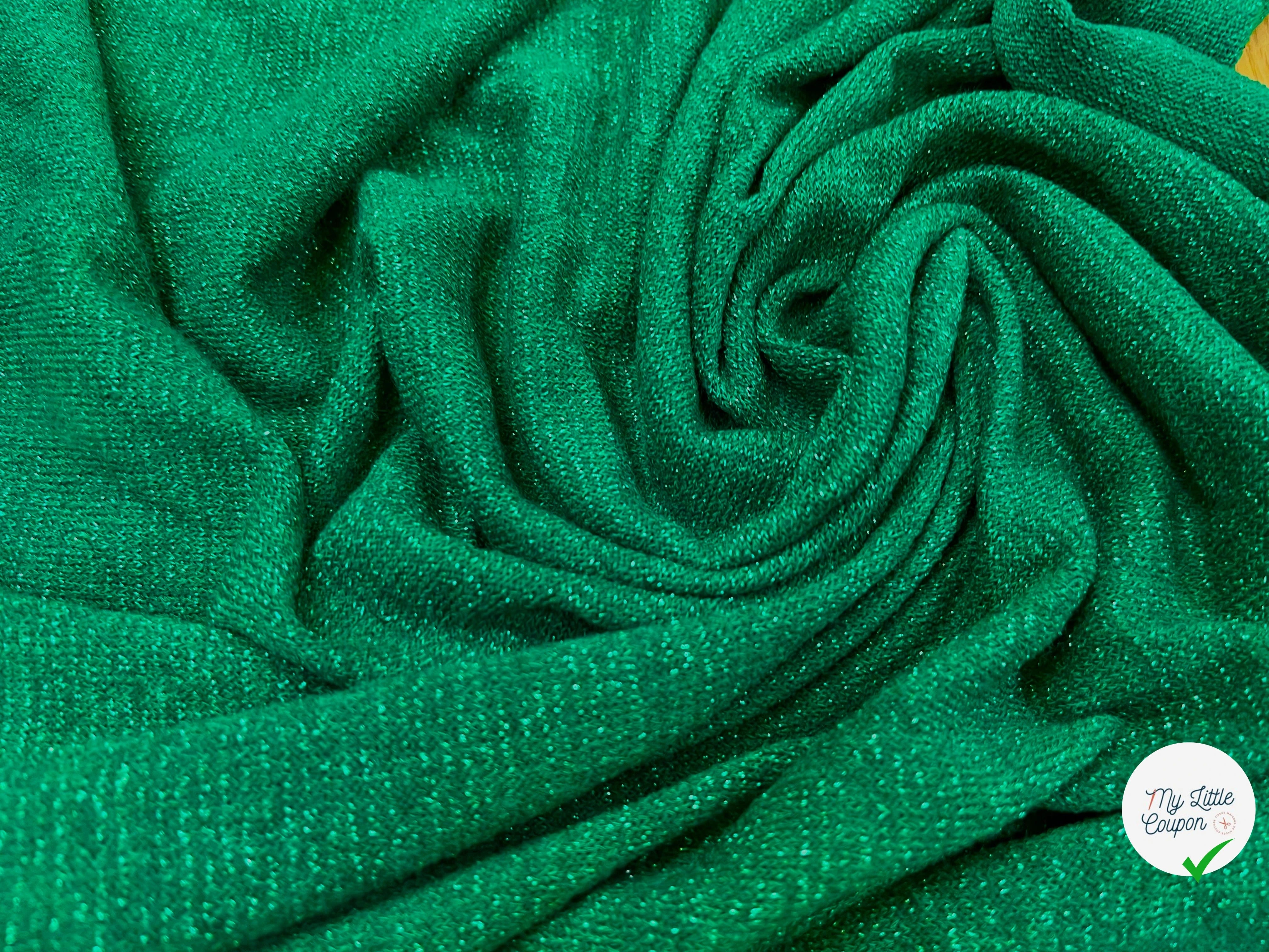 MAILLE FÊTE VERT LEGREMENT BRILLANTE - My Little Coupon