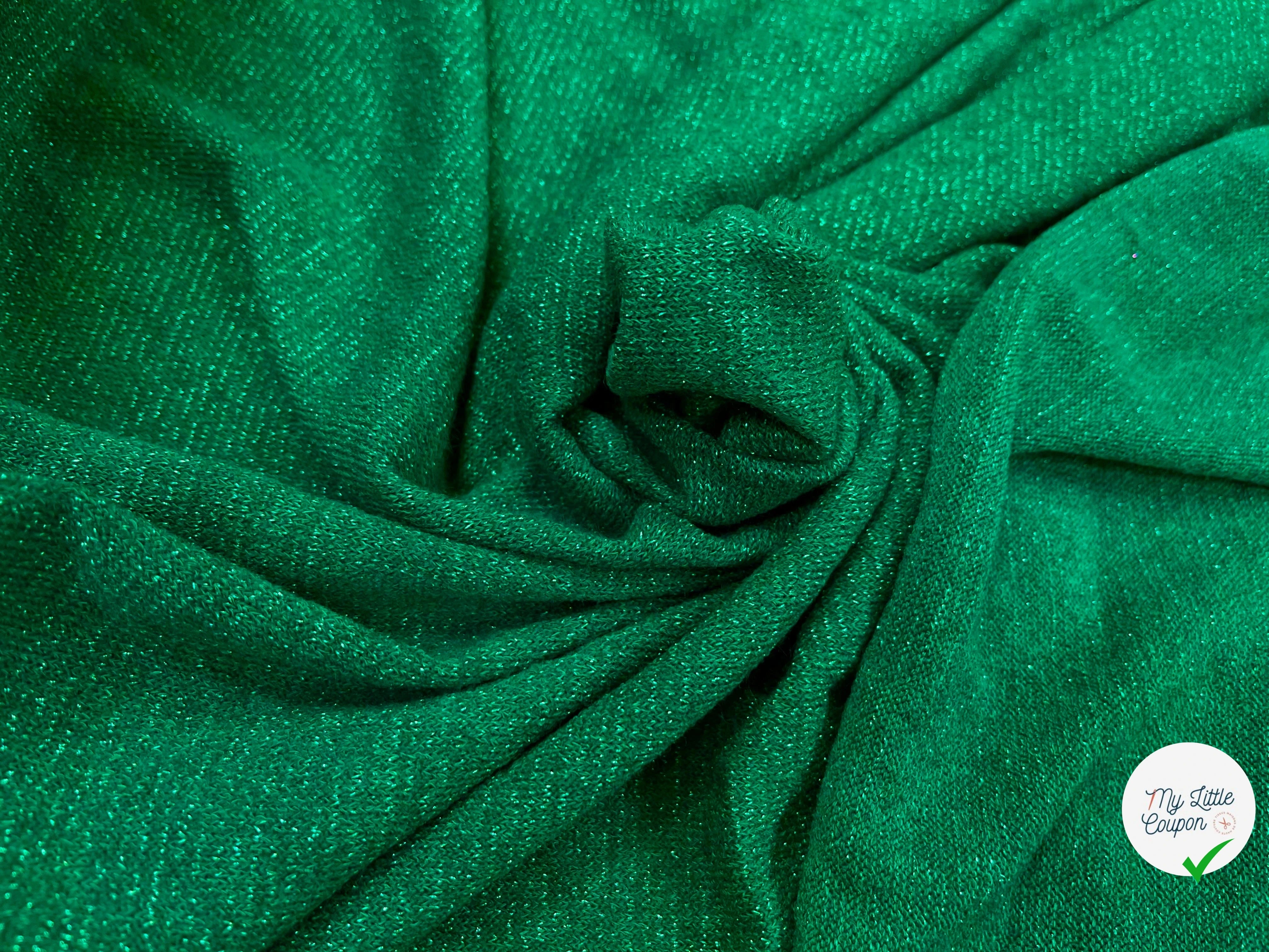 MAILLE FÊTE VERT LEGREMENT BRILLANTE - My Little Coupon