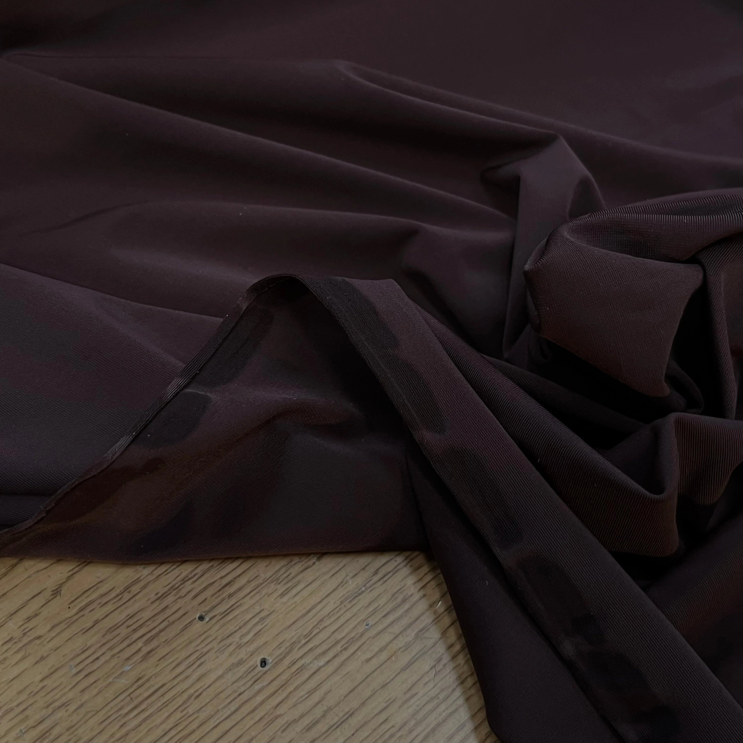 MAILLE FINE SECONDE PEAU MARRON PRUNE - My Little Coupon