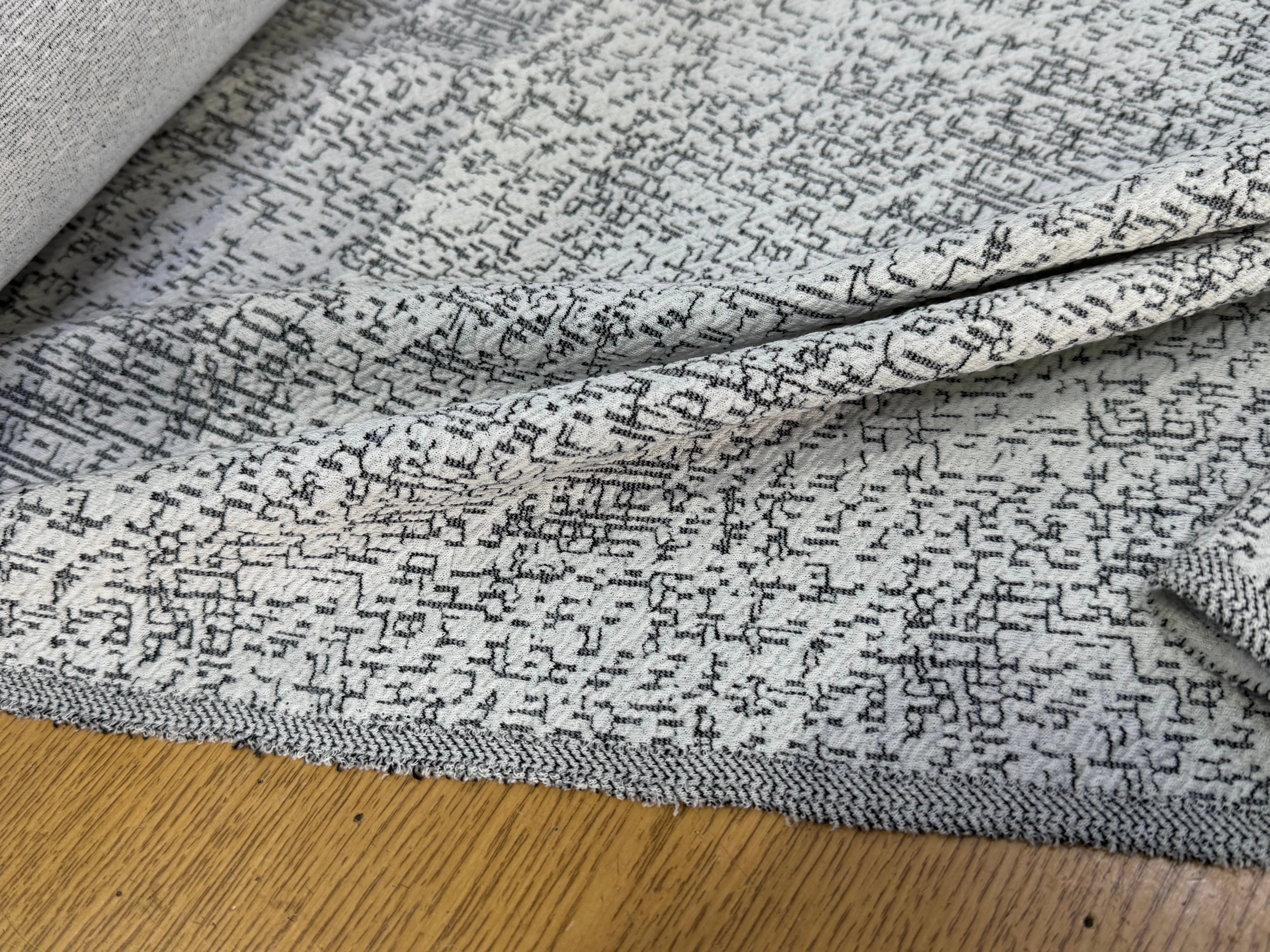 MAILLE JACQUARD BLANC GRIS - My Little Coupon