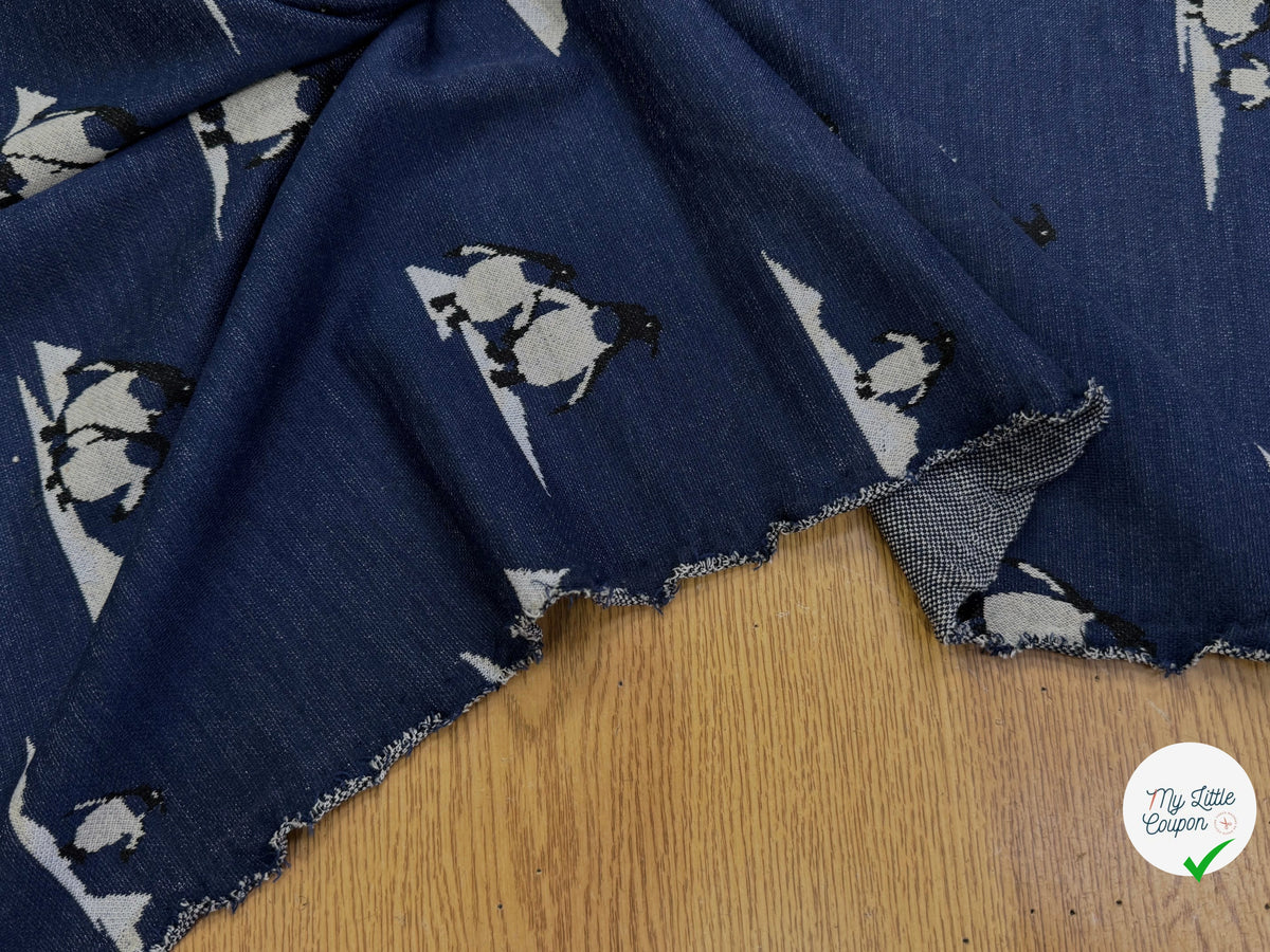 MAILLE JACQUARD ESPRIT MILANO PINGOUINS BLEU MARINE DIVA PINGOUIN MARINE - My Little Coupon