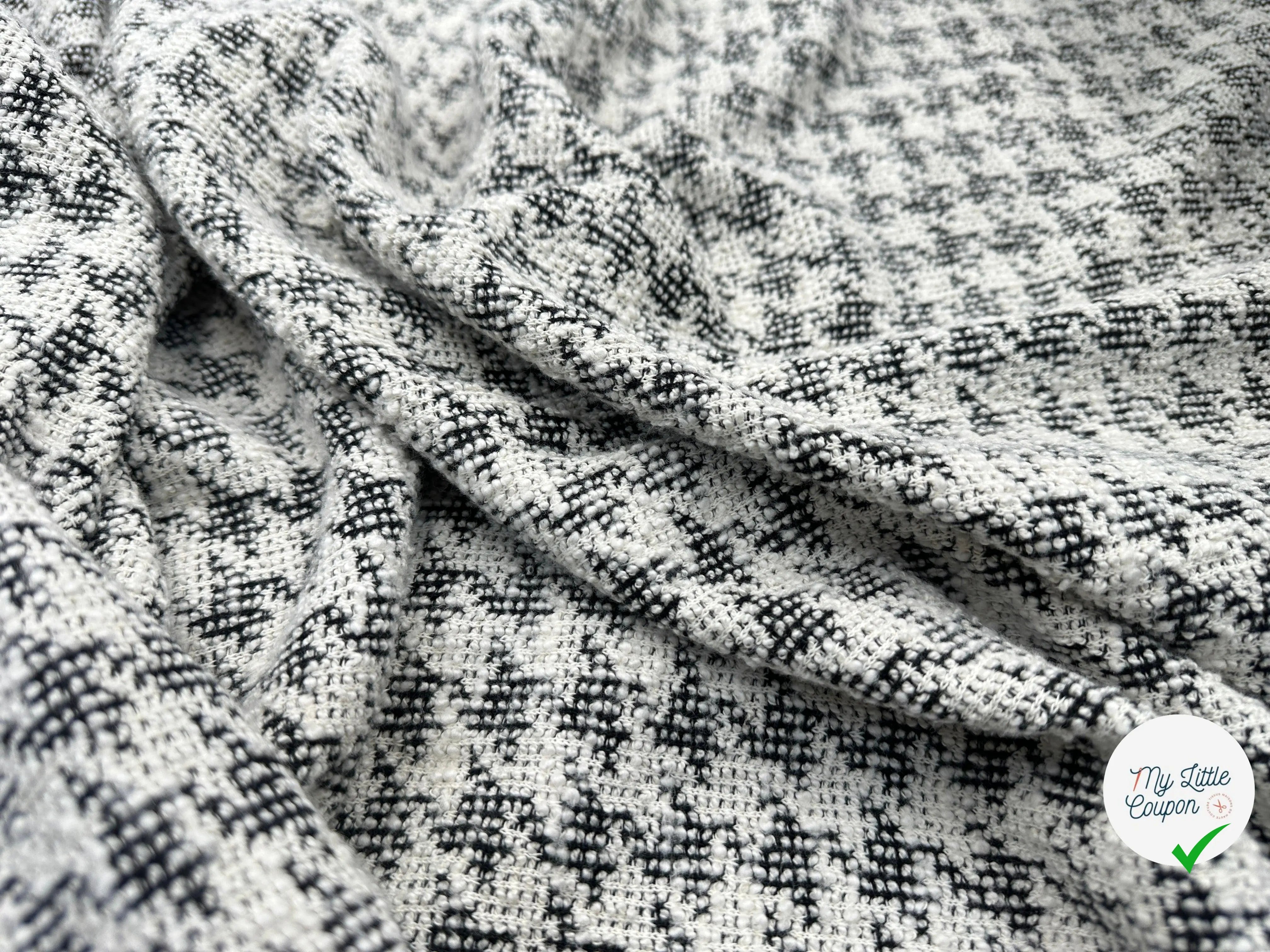 MAILLE JACQUARD PIED DE COQ - My Little Coupon - tissu - coudre
