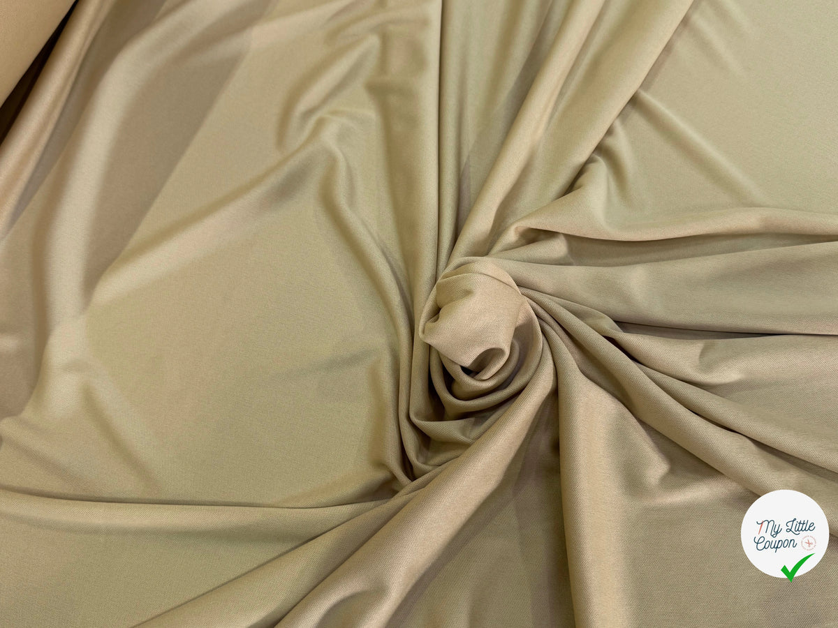 MAILLE LÉGÈRE BEIGE TAUPE 100% POLYAMIDE TOUCHER AGRÉABLE - My Little Coupon