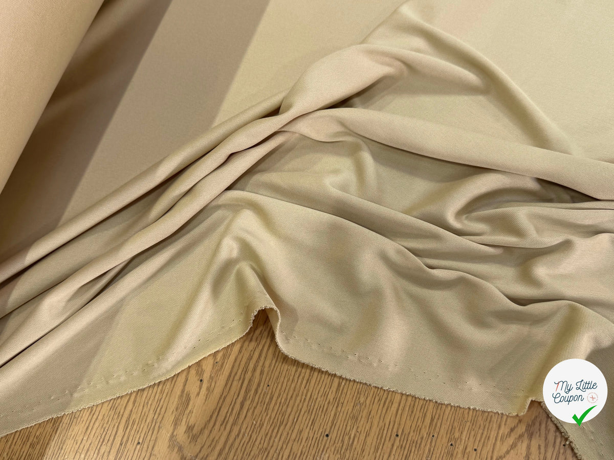 MAILLE LÉGÈRE BEIGE TAUPE 100% POLYAMIDE TOUCHER AGRÉABLE - My Little Coupon