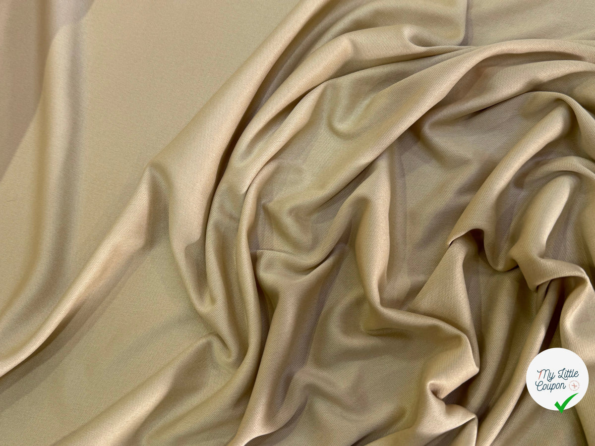 MAILLE LÉGÈRE BEIGE TAUPE 100% POLYAMIDE TOUCHER AGRÉABLE - My Little Coupon