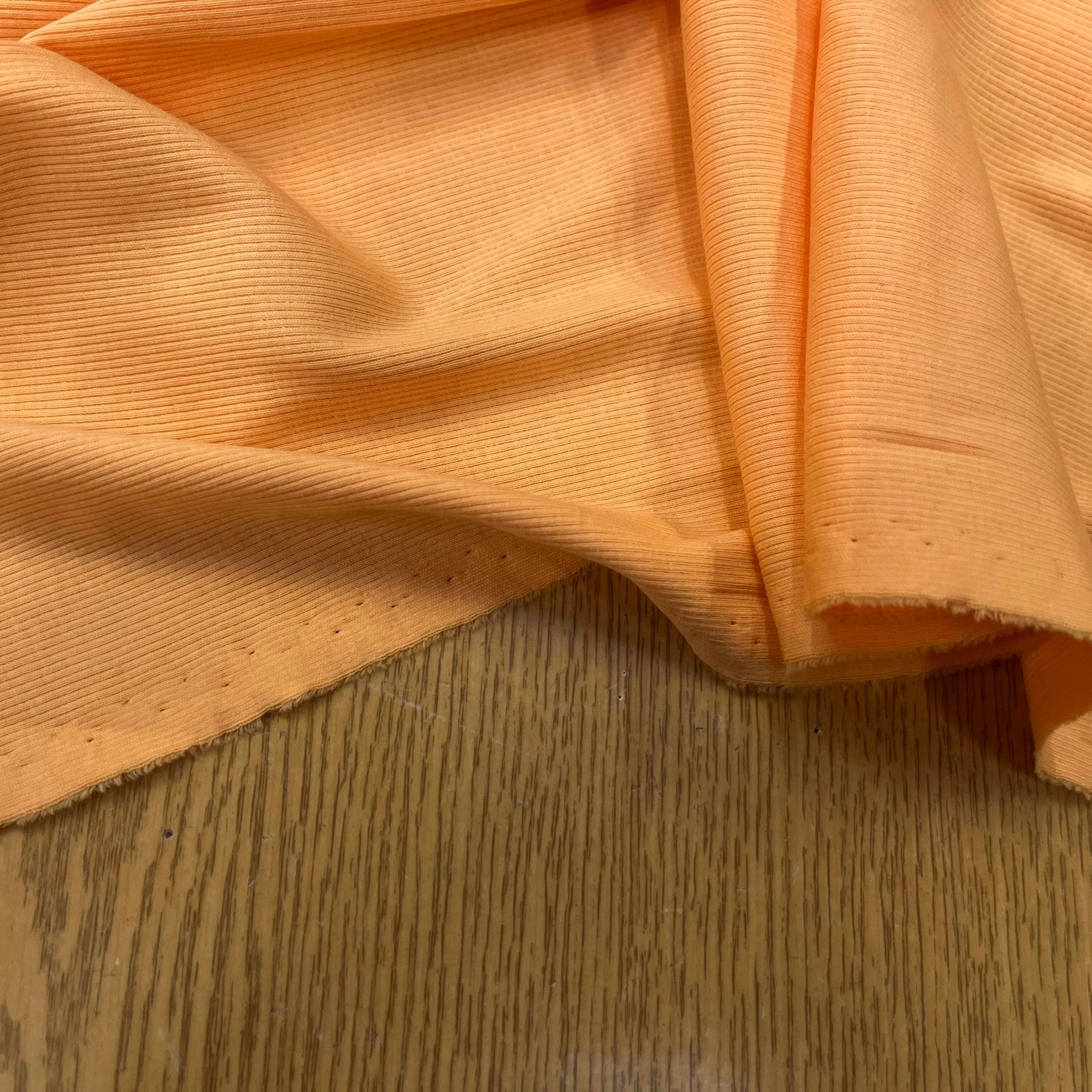 MAILLE LEGÈREMENT COTELLÉ LÉGER 105CM DOWN ORANGE STRETCH - My Little Coupon