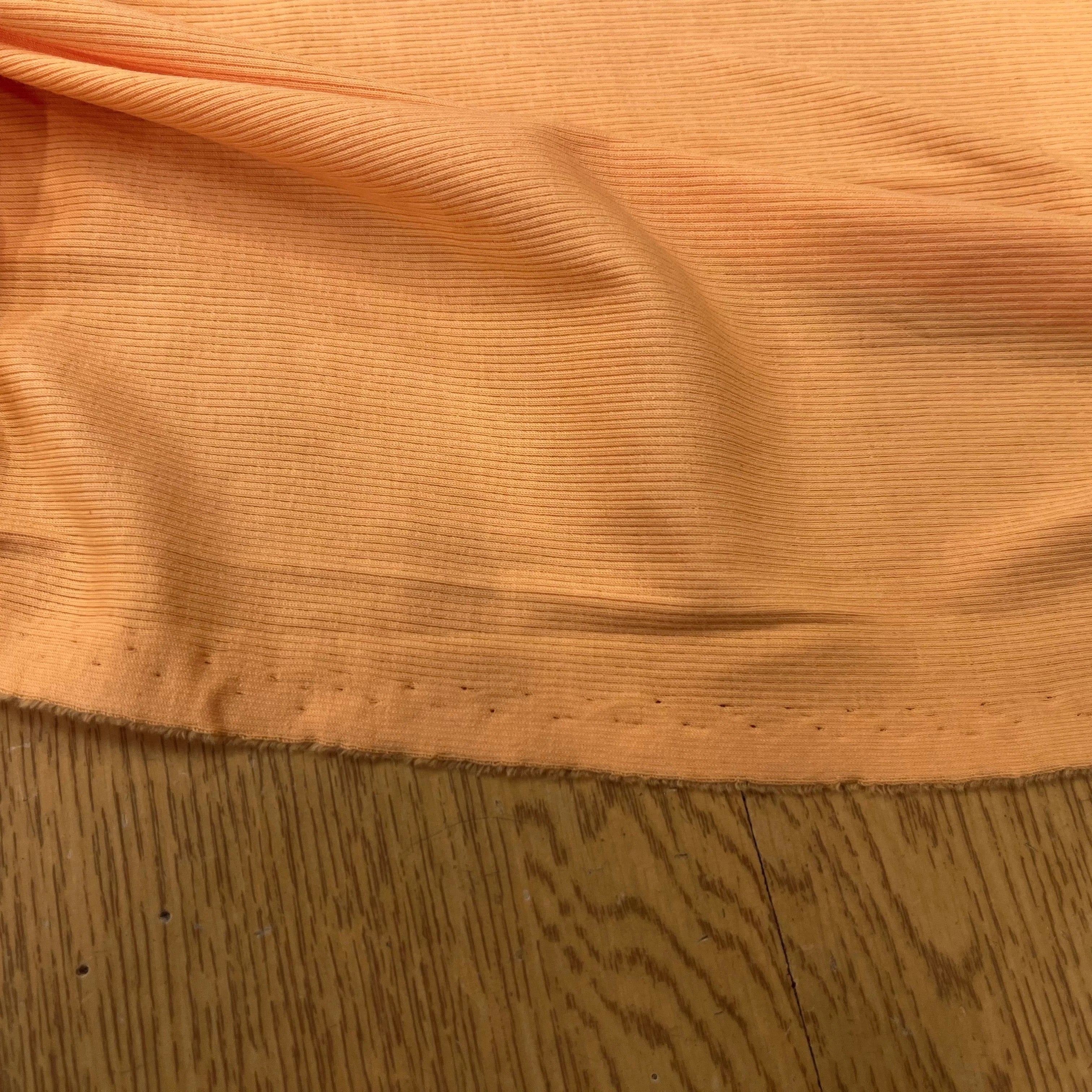 MAILLE LEGÈREMENT COTELLÉ LÉGER 105CM DOWN ORANGE STRETCH - My Little Coupon