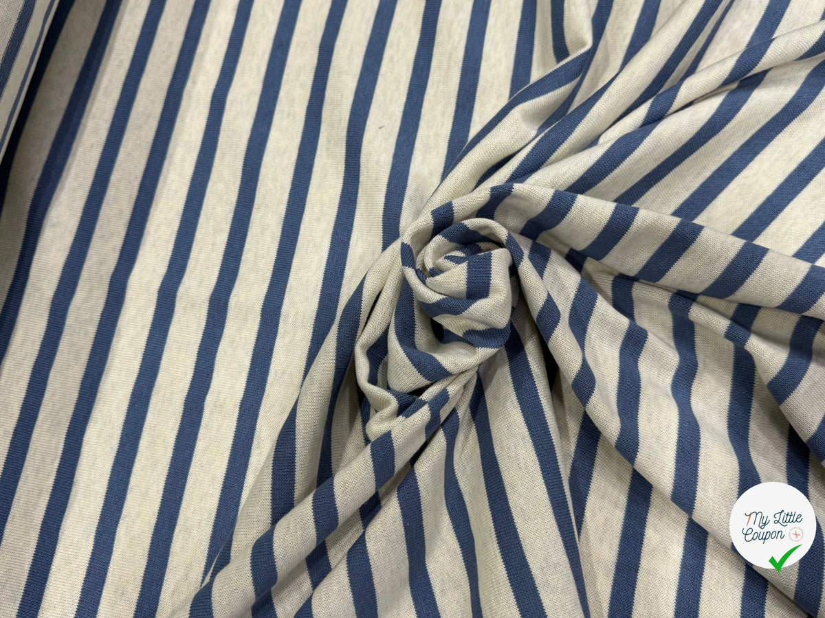 MAILLE LOURDE 100% COTON RAYURES CHANVRE ET MACADAM FABRICATION RÉGION DE TROYES 🇫🇷 - My Little Coupon