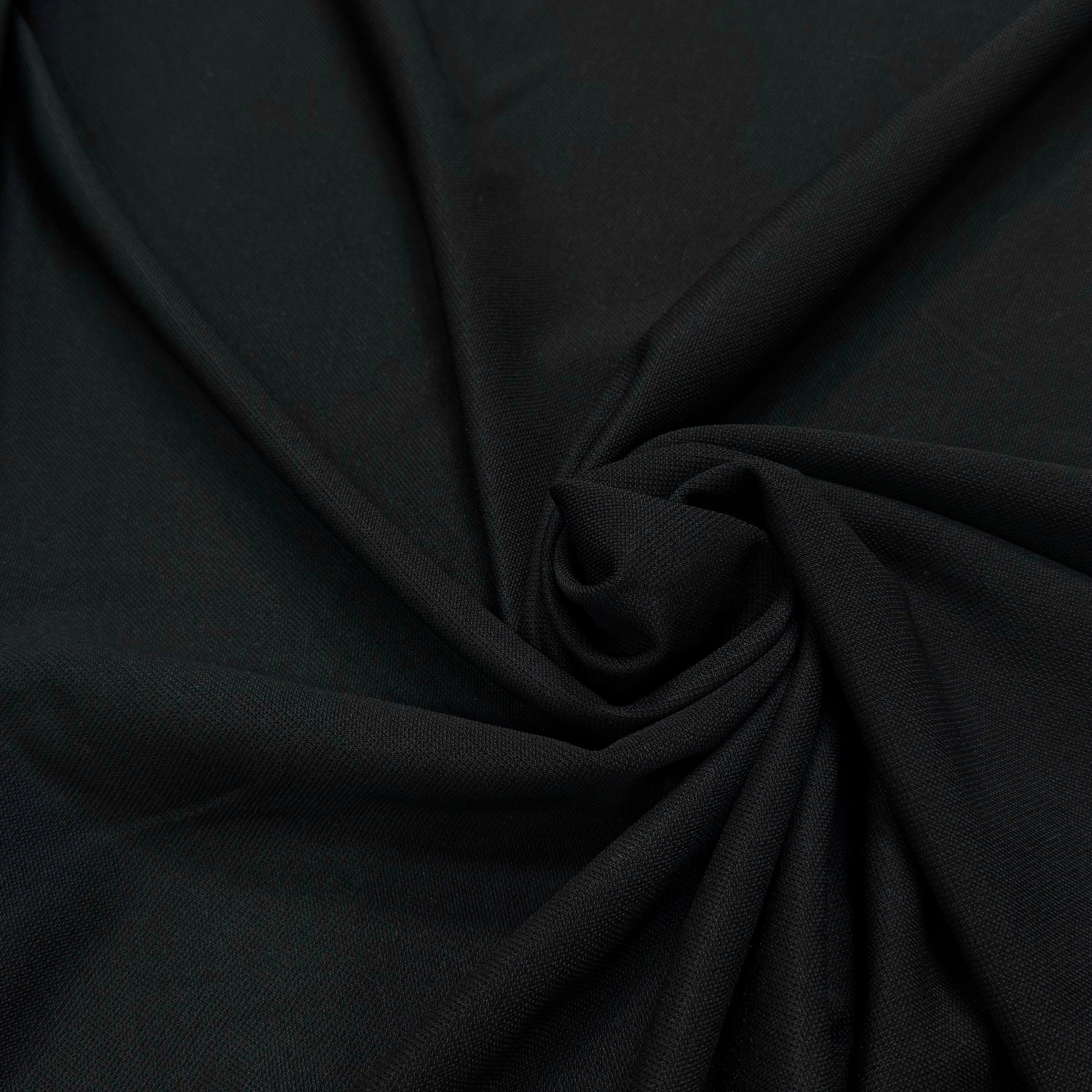 MAILLE LOURDE 76% VISCOSE ULTRA STRETCH NOIR LÈGEREMENT SATINÉ ASPECT PIQUÉ - My Little Coupon