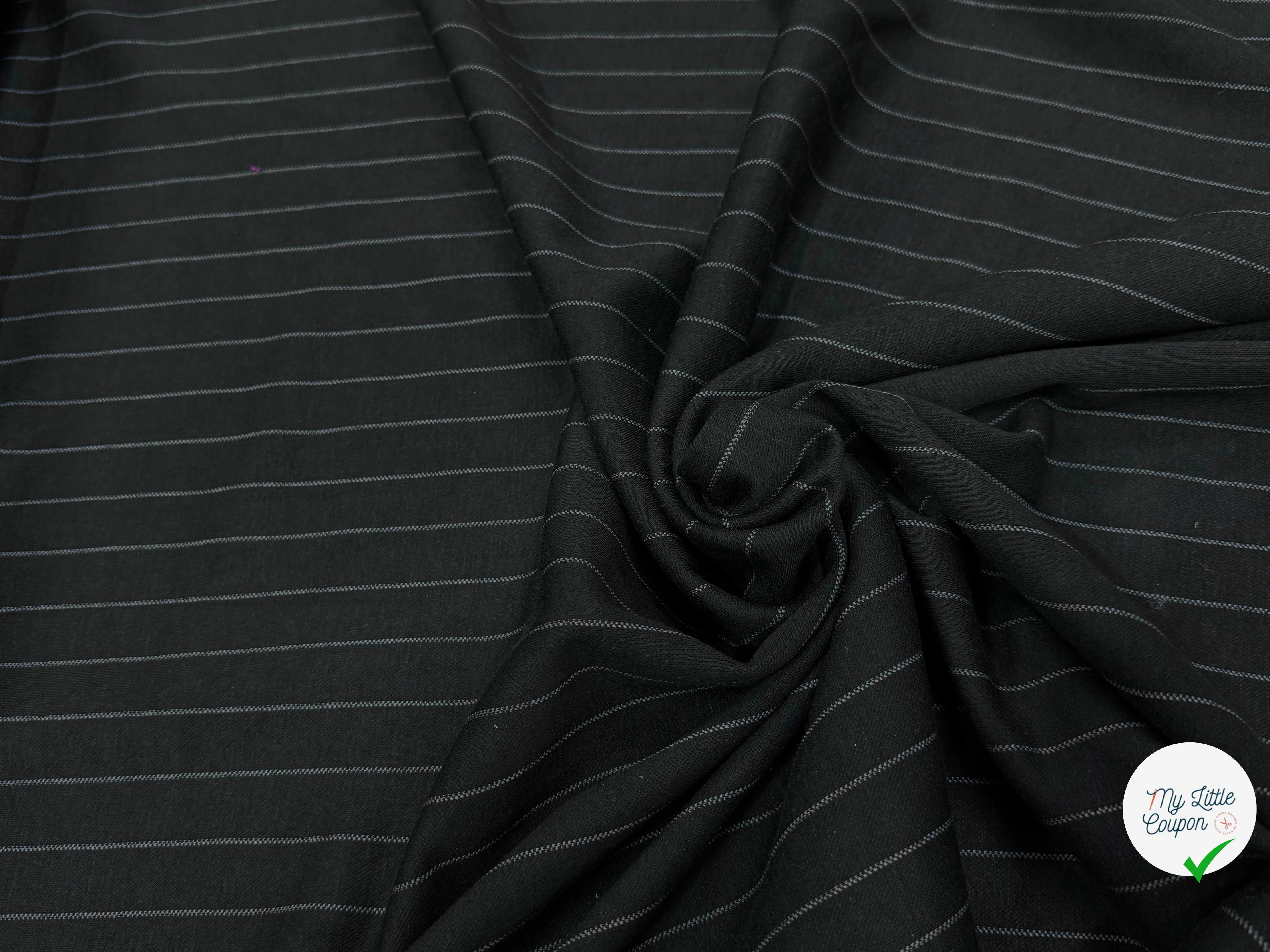 MAILLE LOURDE BELLE TENUE NOIR RAYURES - My Little Coupon
