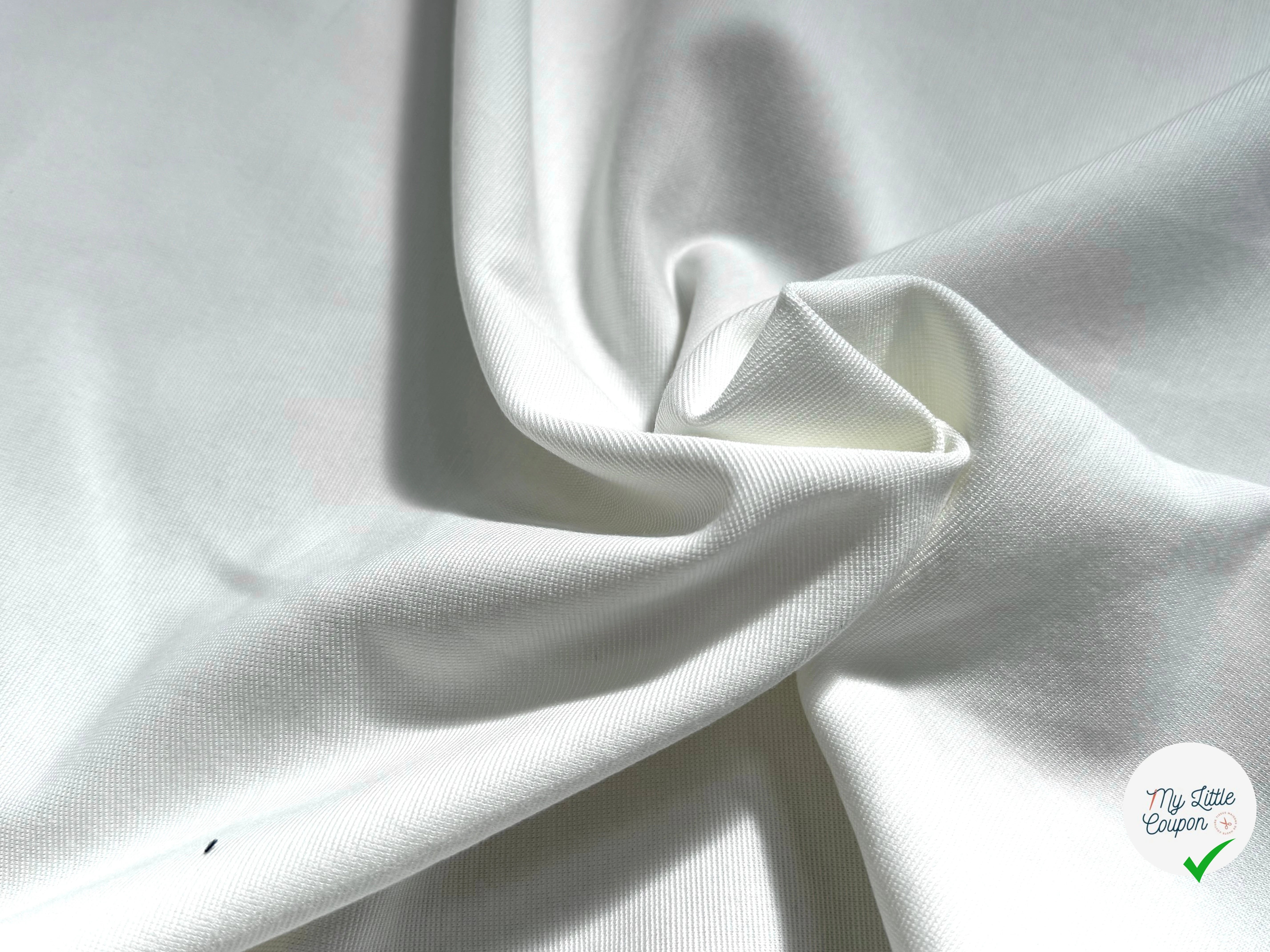 MAILLE LOURDE COTON ULTRA STRETCH BLANC - My Little Coupon