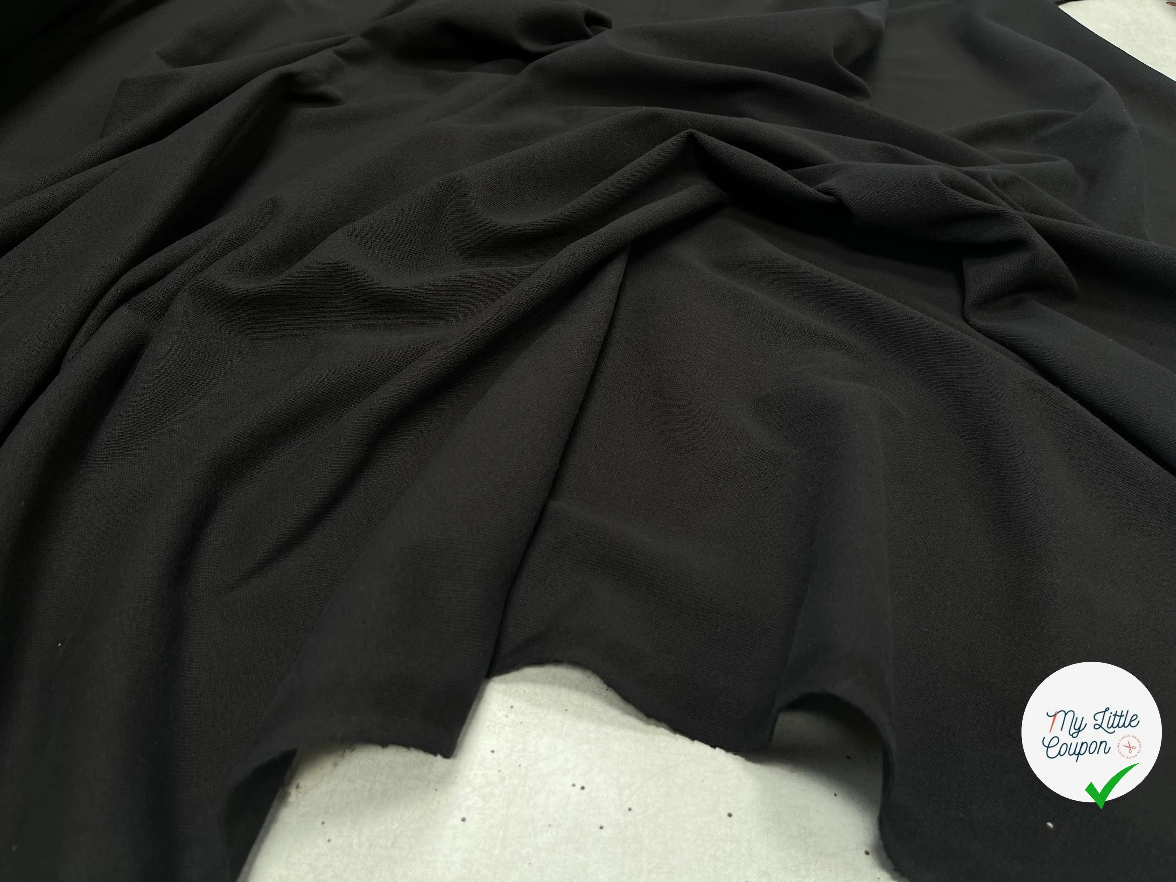 MAILLE LOURDE COTON UNI NOIR - My Little Coupon