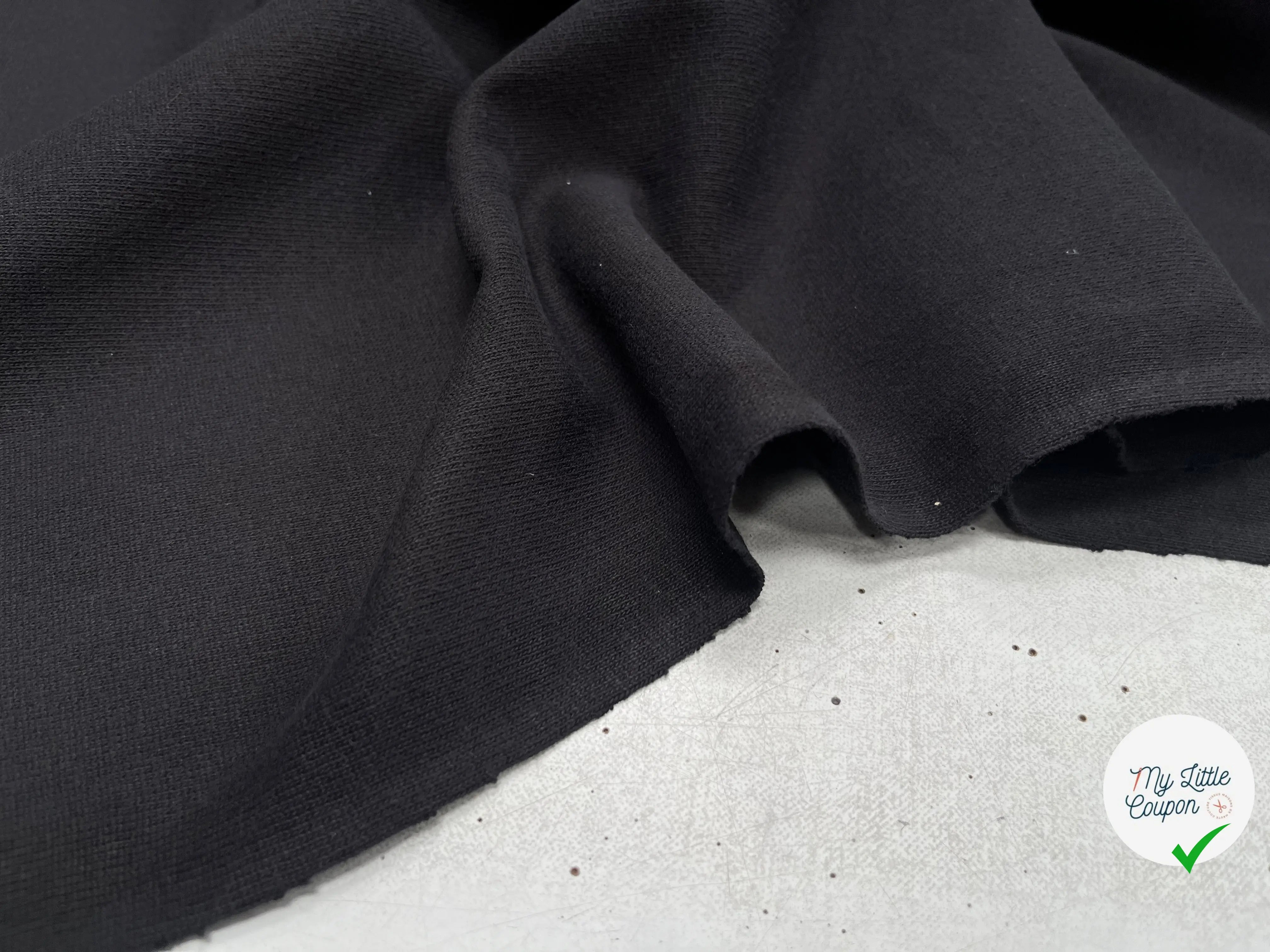 MAILLE LOURDE COTON UNI NOIR - My Little Coupon