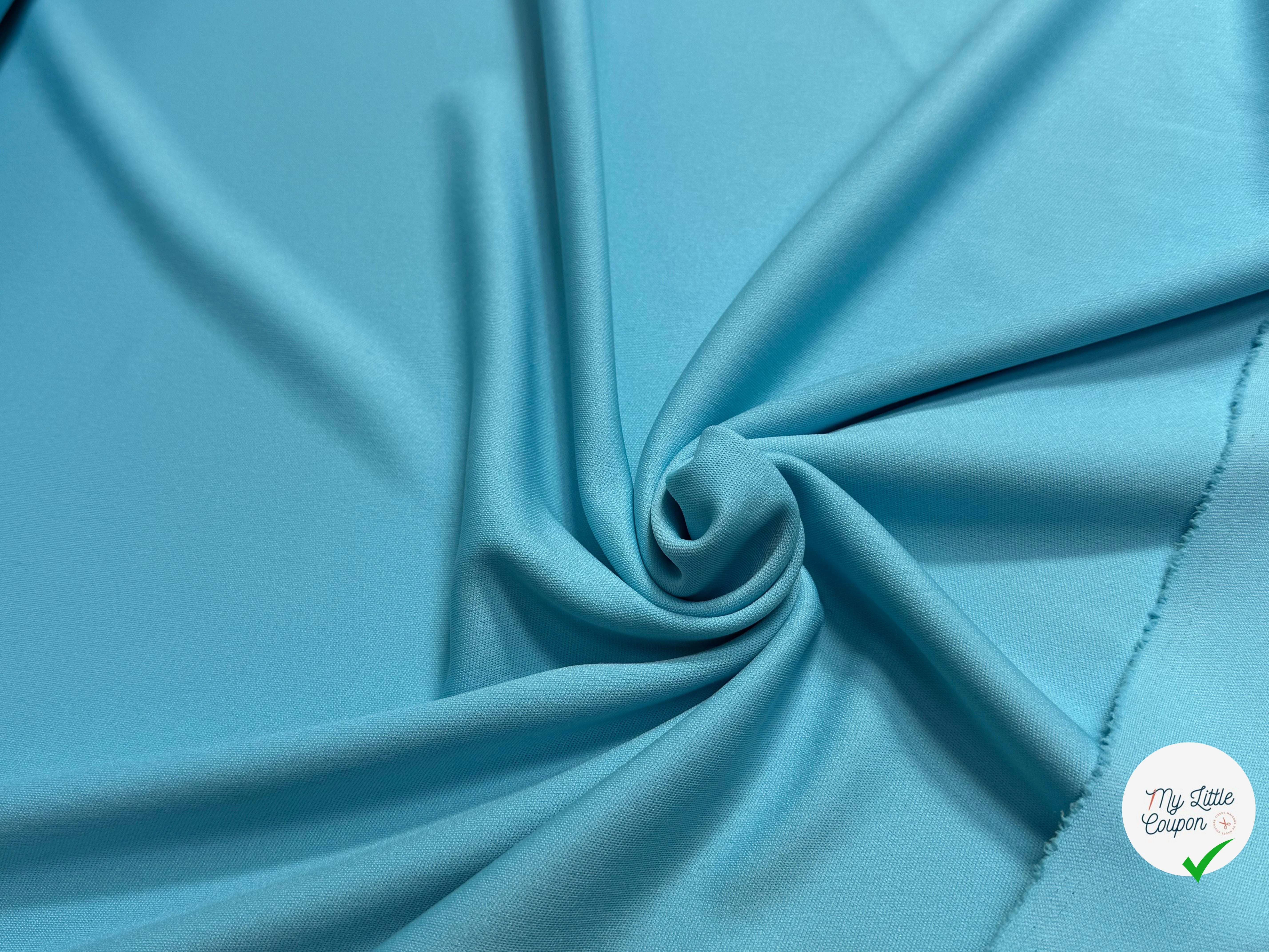 MAILLE LOURDE CRPÉE LÉGÈREMENT SATINÉE TURQUOISE - My Little Coupon