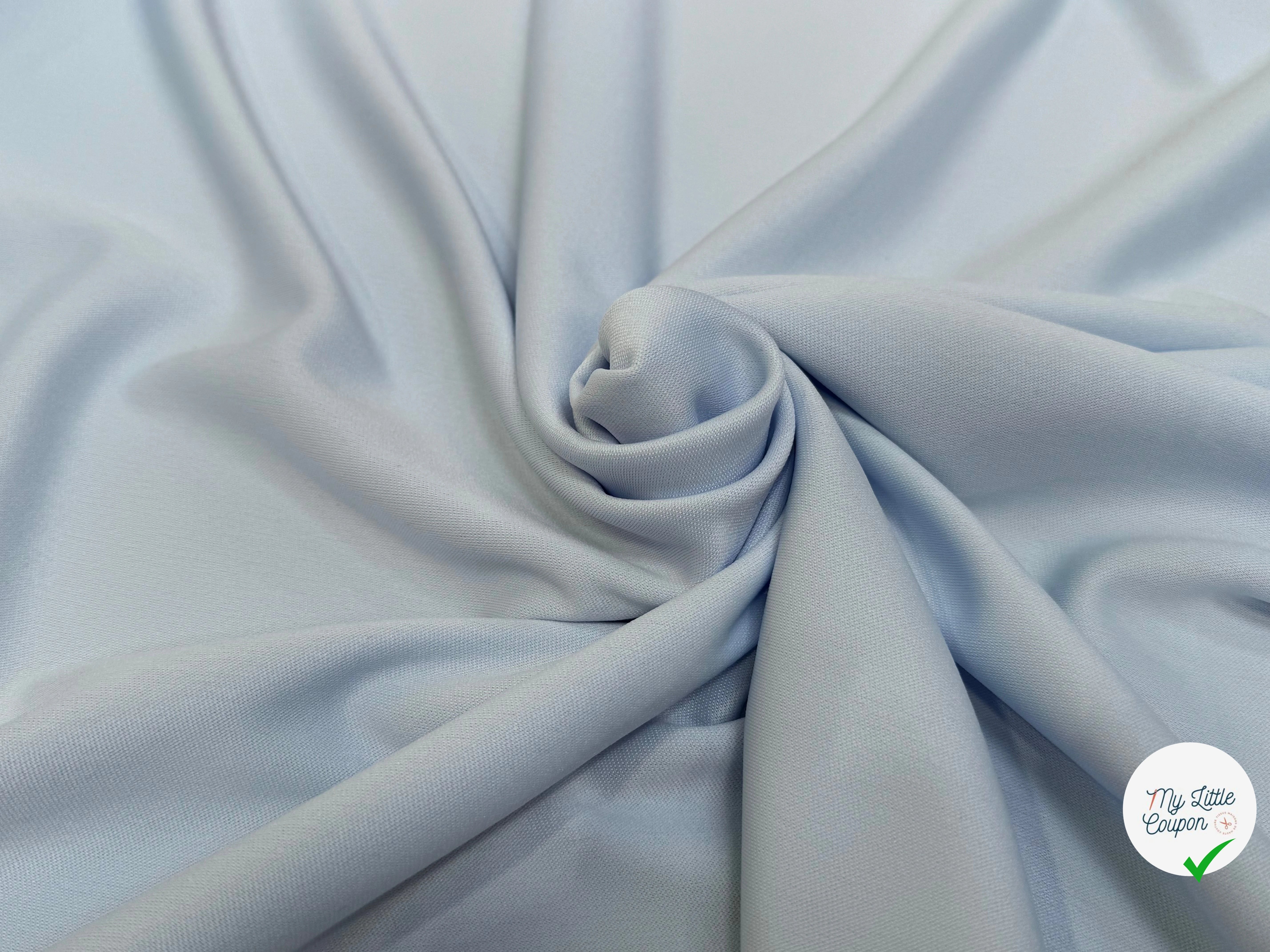 MAILLE LOURDE LÉGÈREMENT CREPÉE SOFT BLUE - My Little Coupon