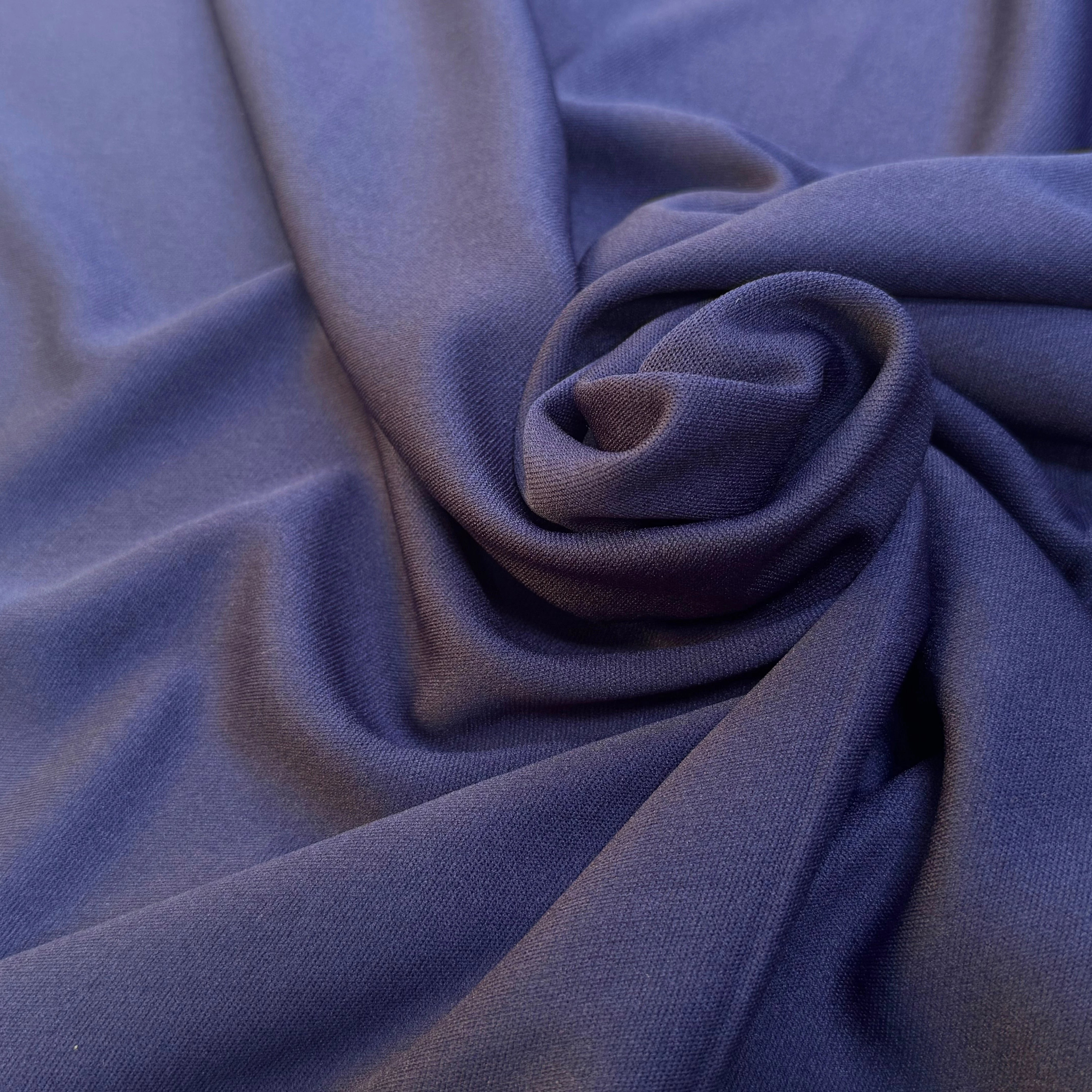 MAILLE LOURDE LÉGÈREMENT CREPÉE WORK BLUE - My Little Coupon