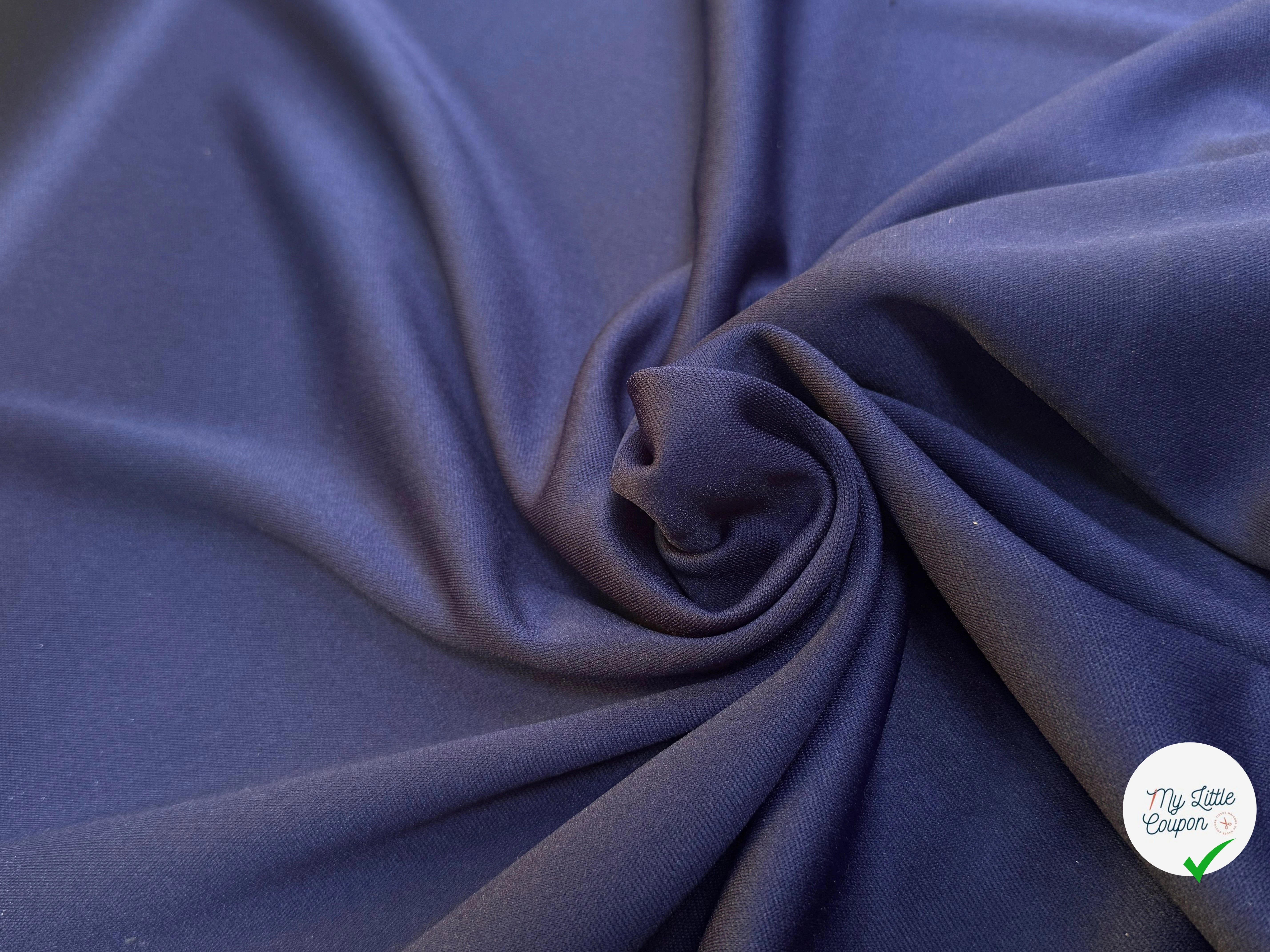 MAILLE LOURDE LÉGÈREMENT CREPÉE WORK BLUE - My Little Coupon
