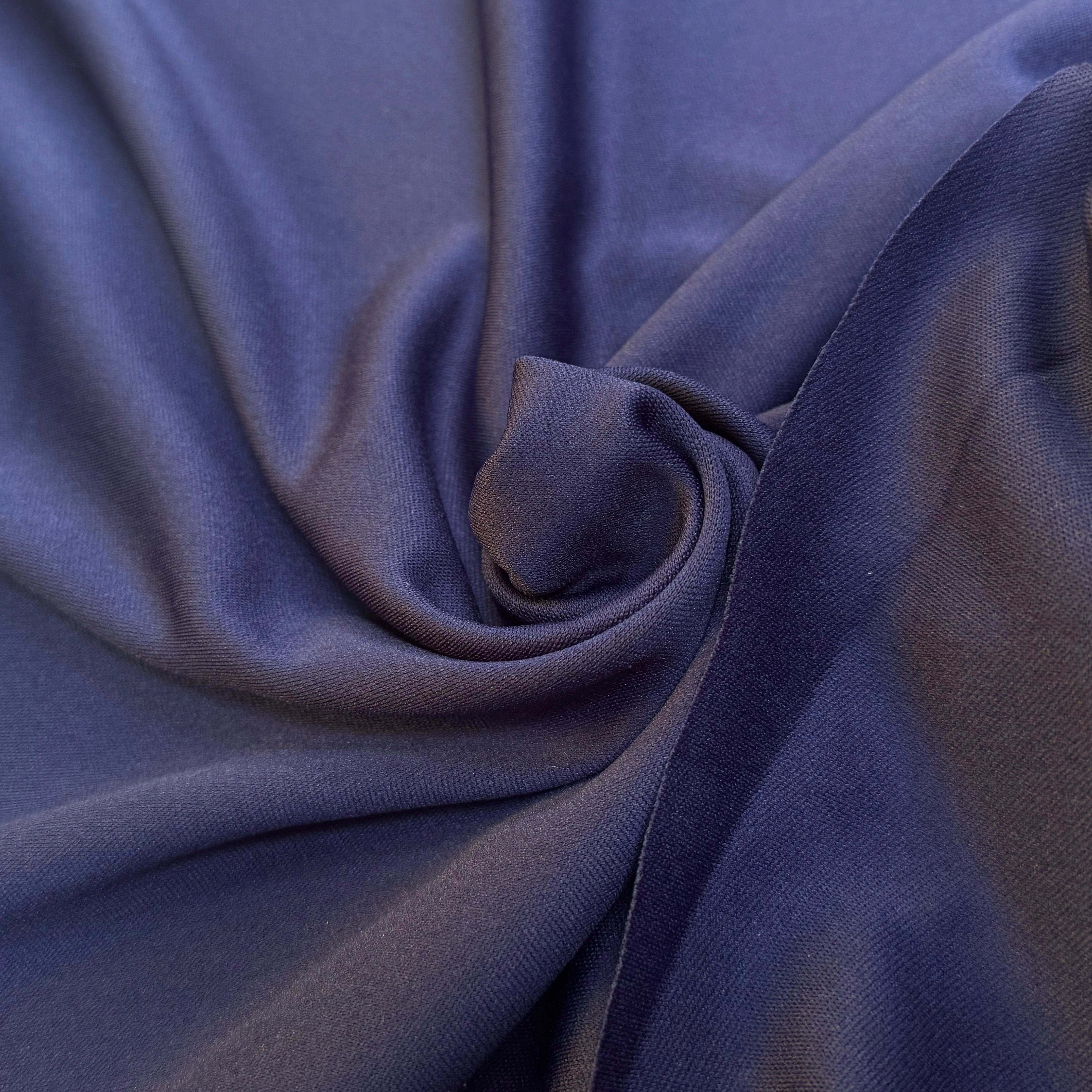 MAILLE LOURDE LÉGÈREMENT CREPÉE WORK BLUE - My Little Coupon