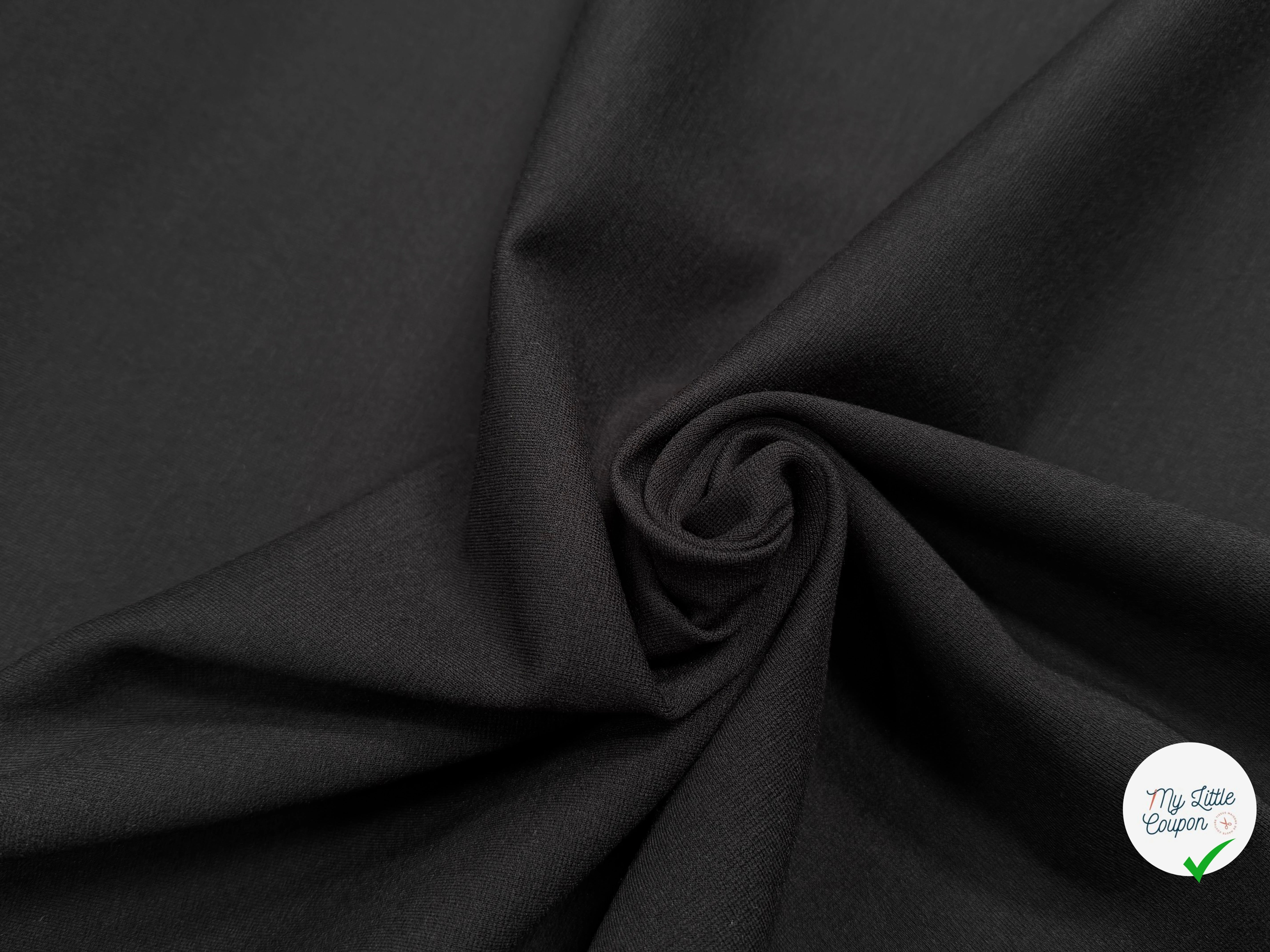 MAILLE LOURDE POLYVISCOSE NOIR 130CM - My Little Coupon