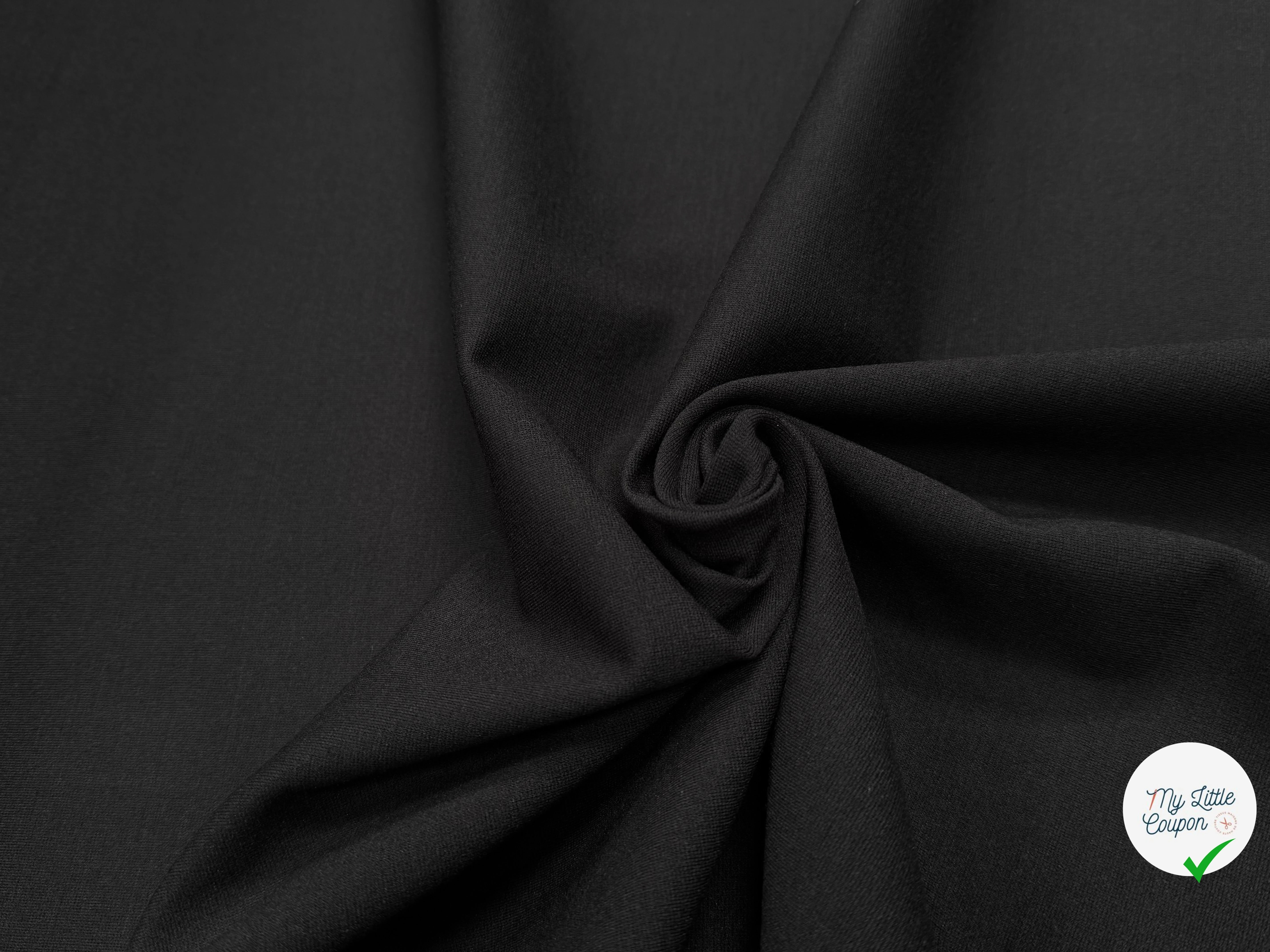 MAILLE LOURDE POLYVISCOSE NOIR 130CM - My Little Coupon