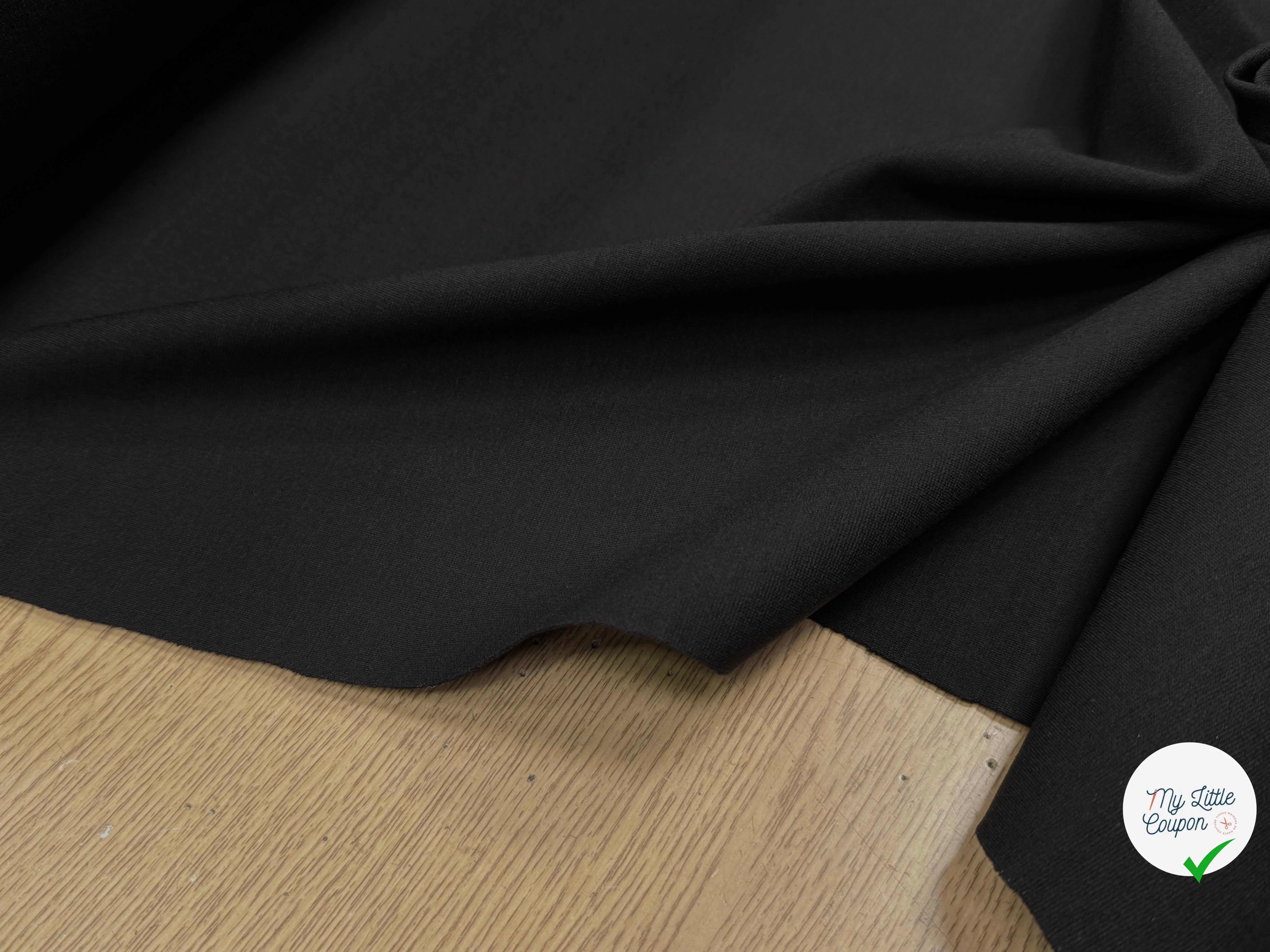 MAILLE LOURDE POLYVISCOSE NOIR 130CM - My Little Coupon