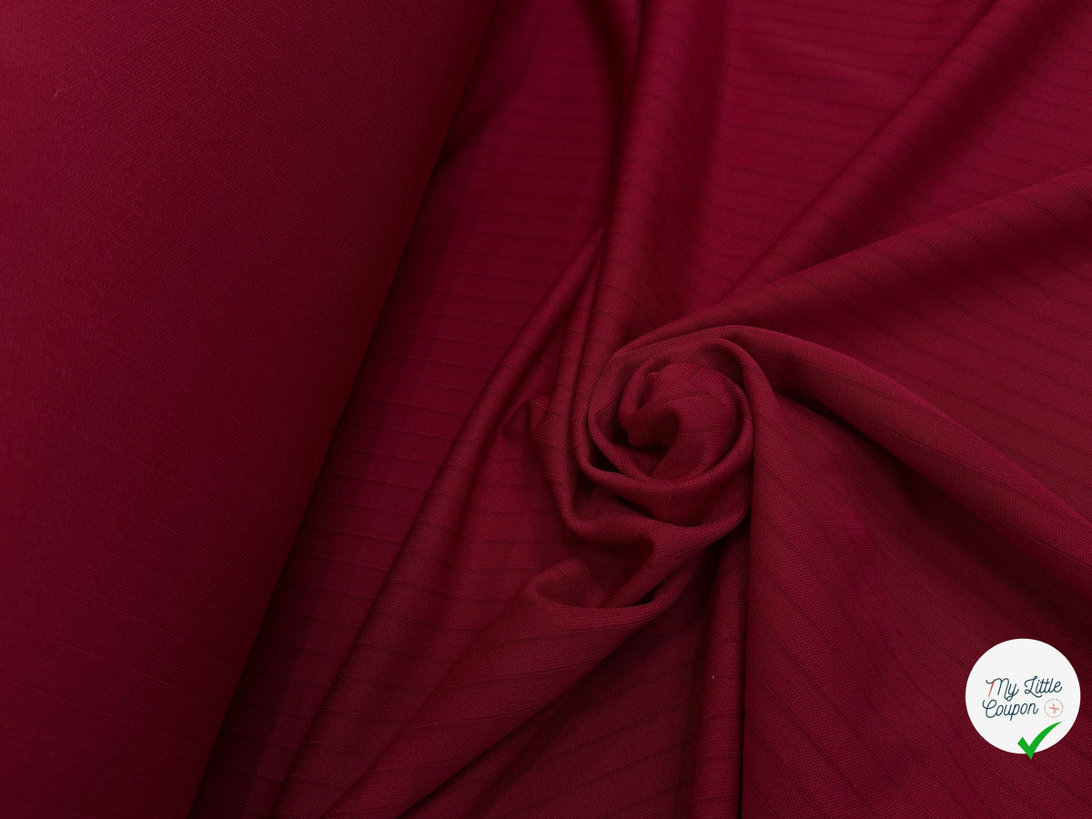 MAILLE LOURDE RAYÉE ROUGE RÊCHE FABRICATION FRANÇAISE - My Little Coupon