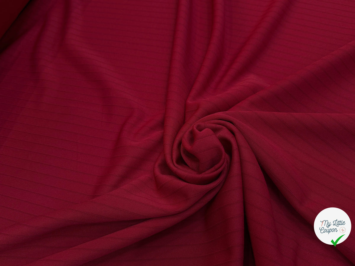 MAILLE LOURDE RAYÉE ROUGE RÊCHE FABRICATION FRANÇAISE - My Little Coupon