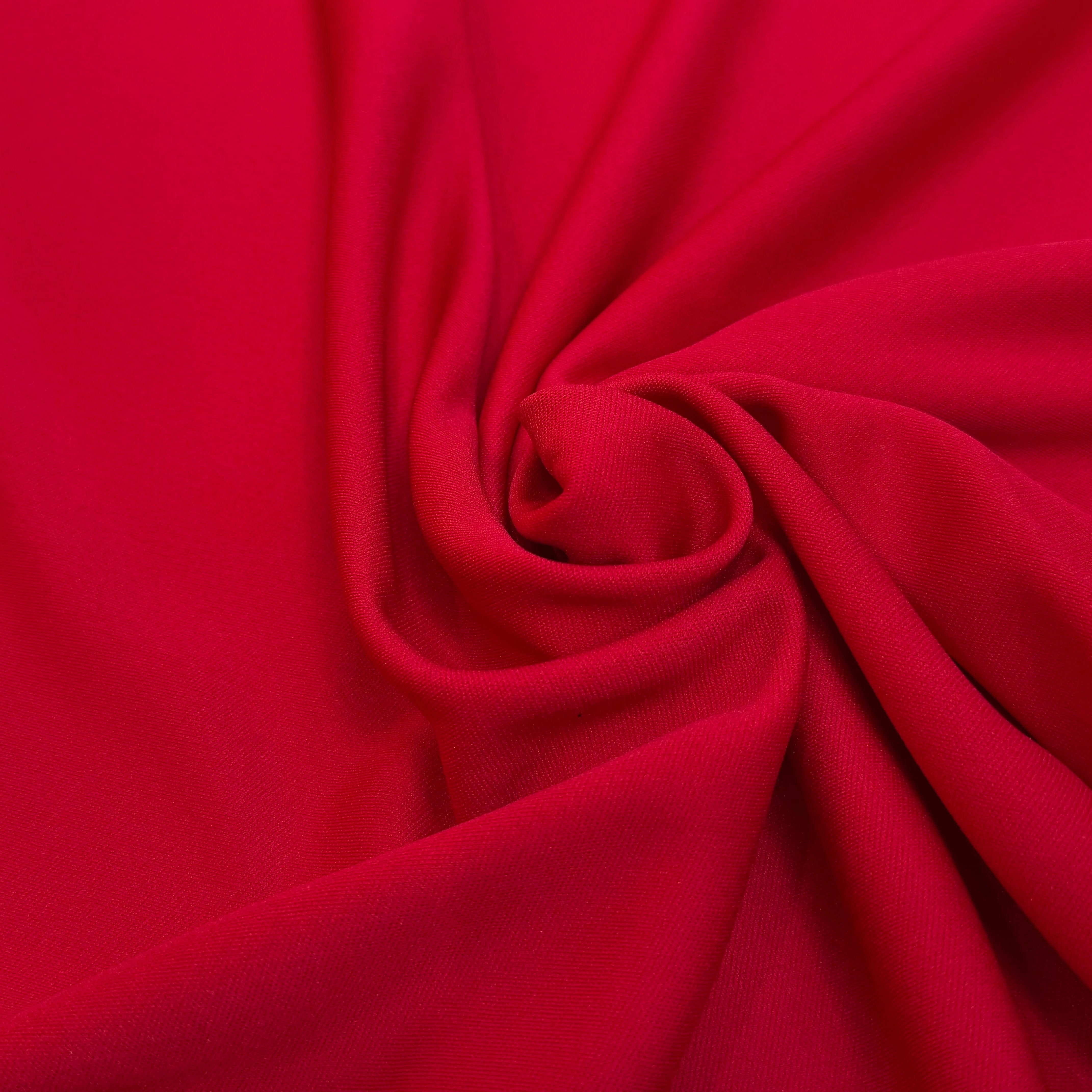MAILLE LOURDE STRETCH ROUGE LÉGÈREMENT CREPÉE - My Little Coupon