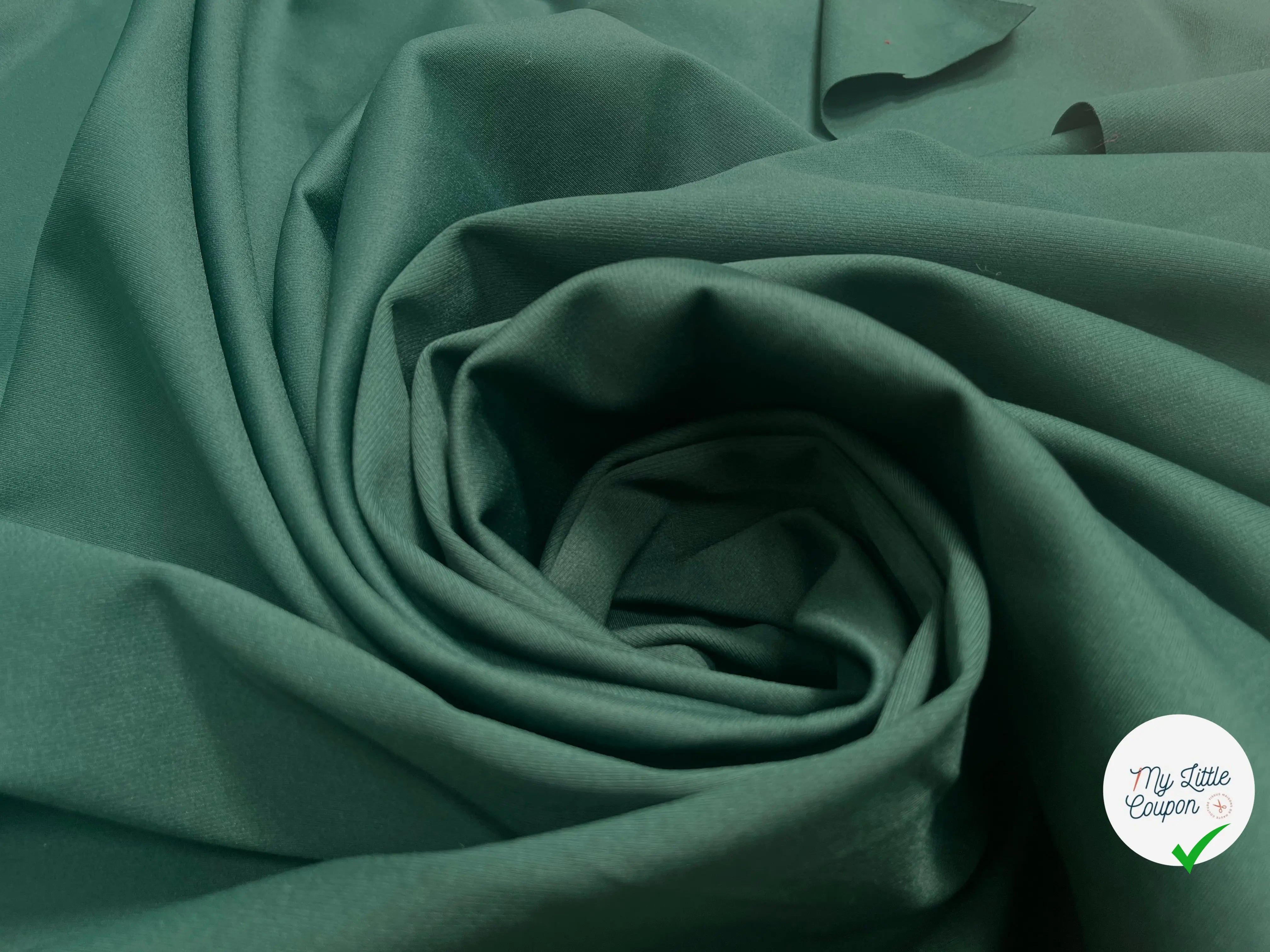 MAILLE LOURDE STRETCH VERT FONCÉ - My Little Coupon