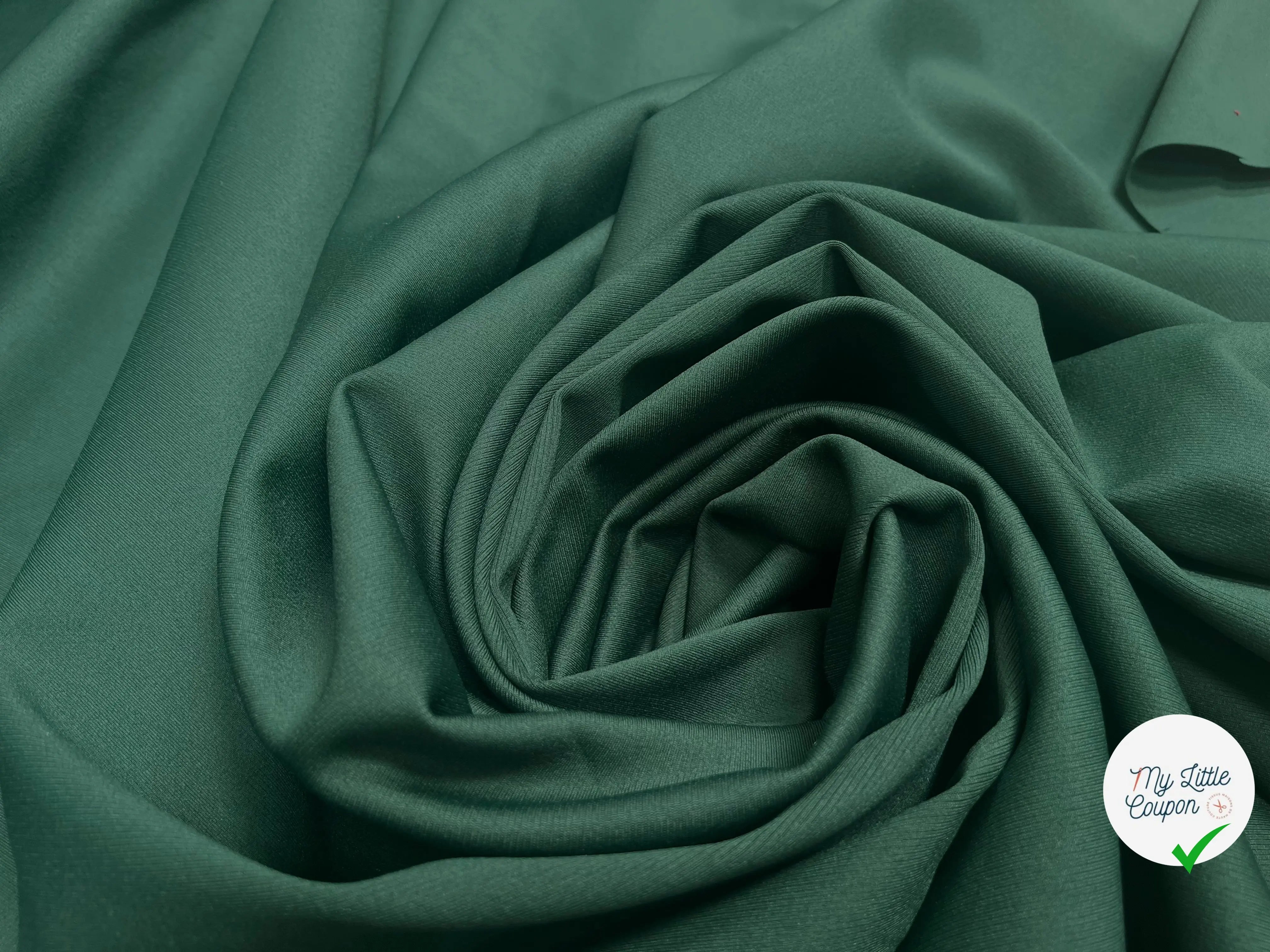 MAILLE LOURDE STRETCH VERT FONCÉ - My Little Coupon