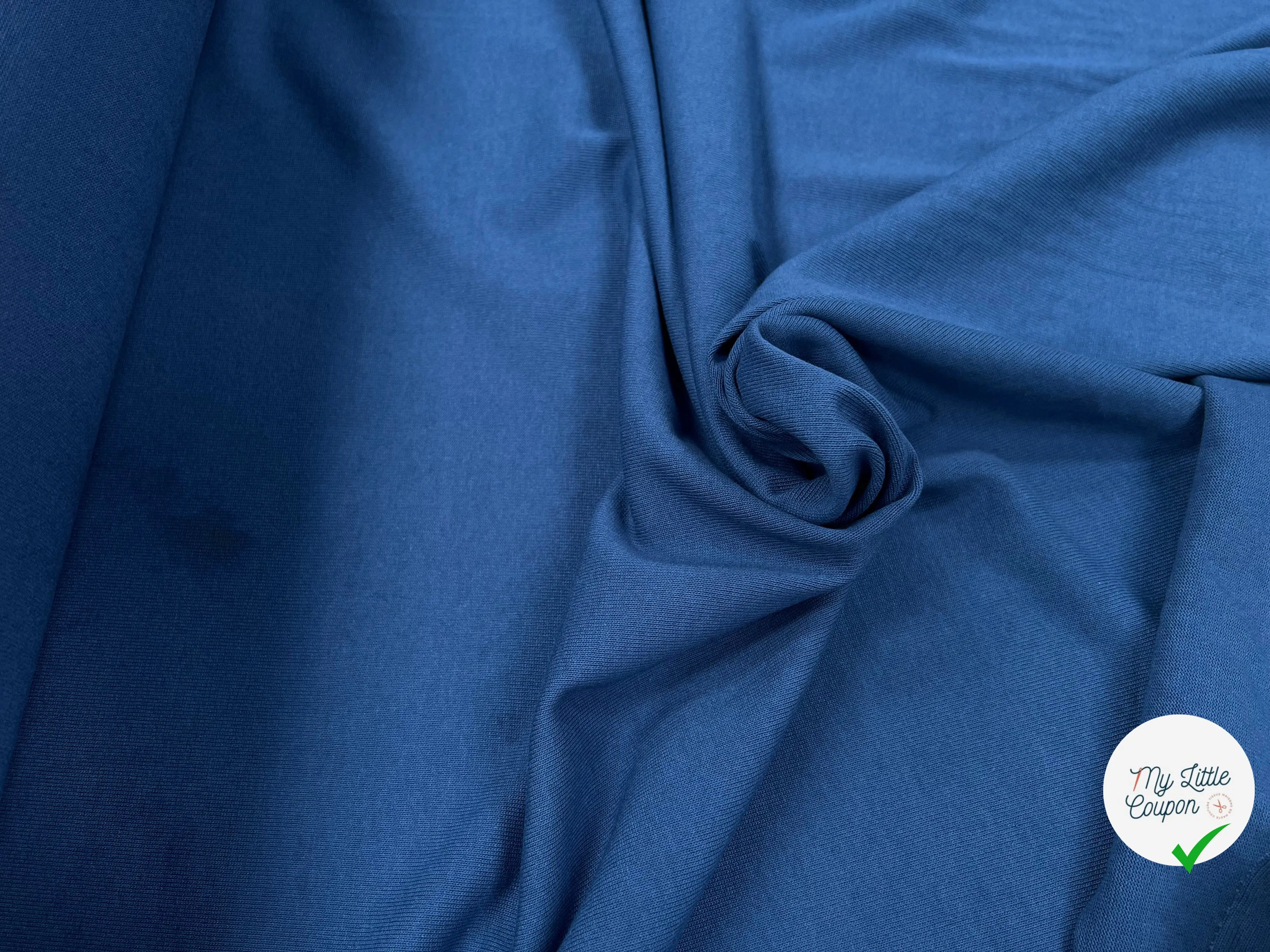 MAILLE LOURDE UNIE BLEU MADE IN FRANCE - My Little Coupon