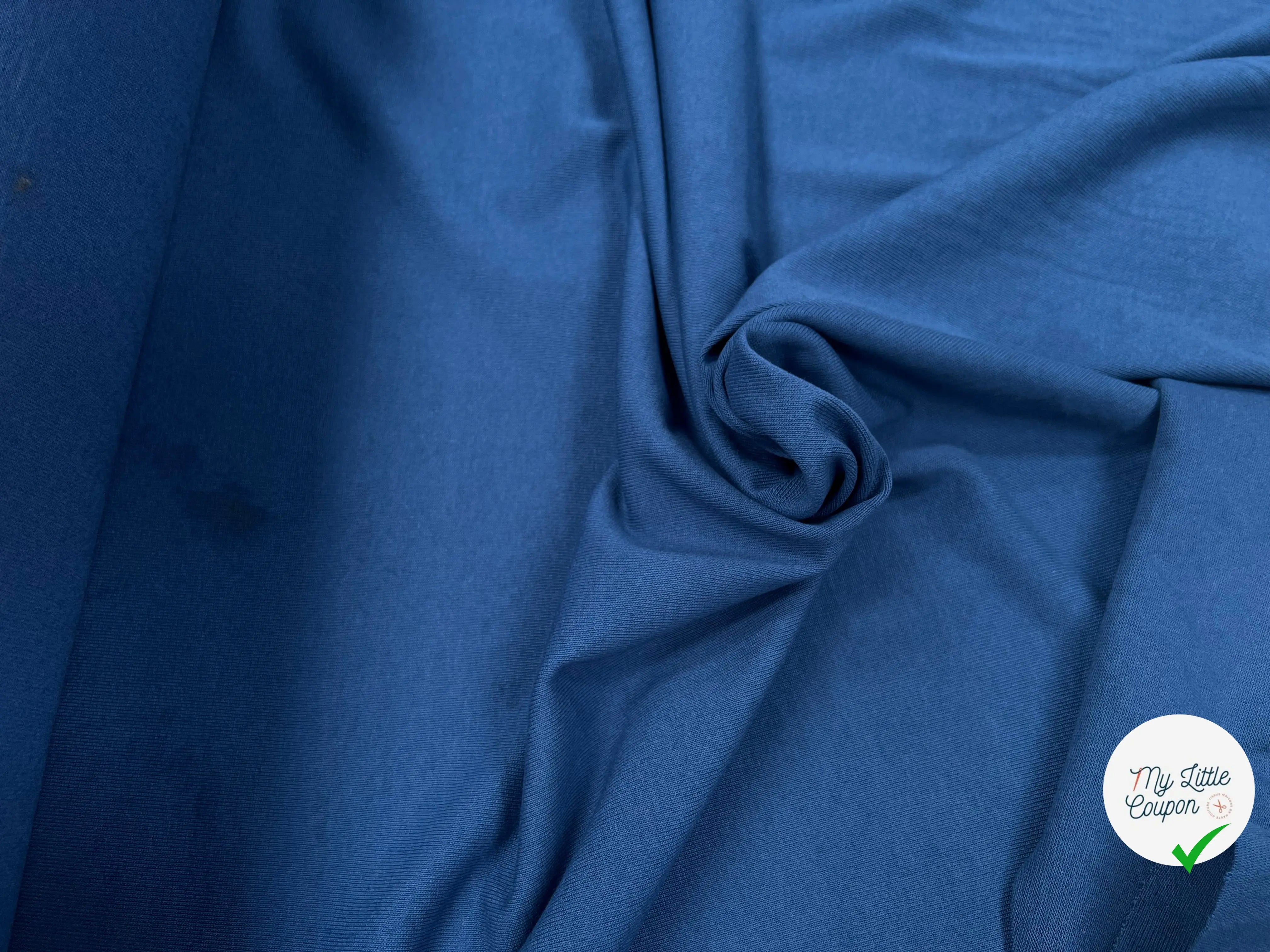 MAILLE LOURDE UNIE BLEU MADE IN FRANCE - My Little Coupon