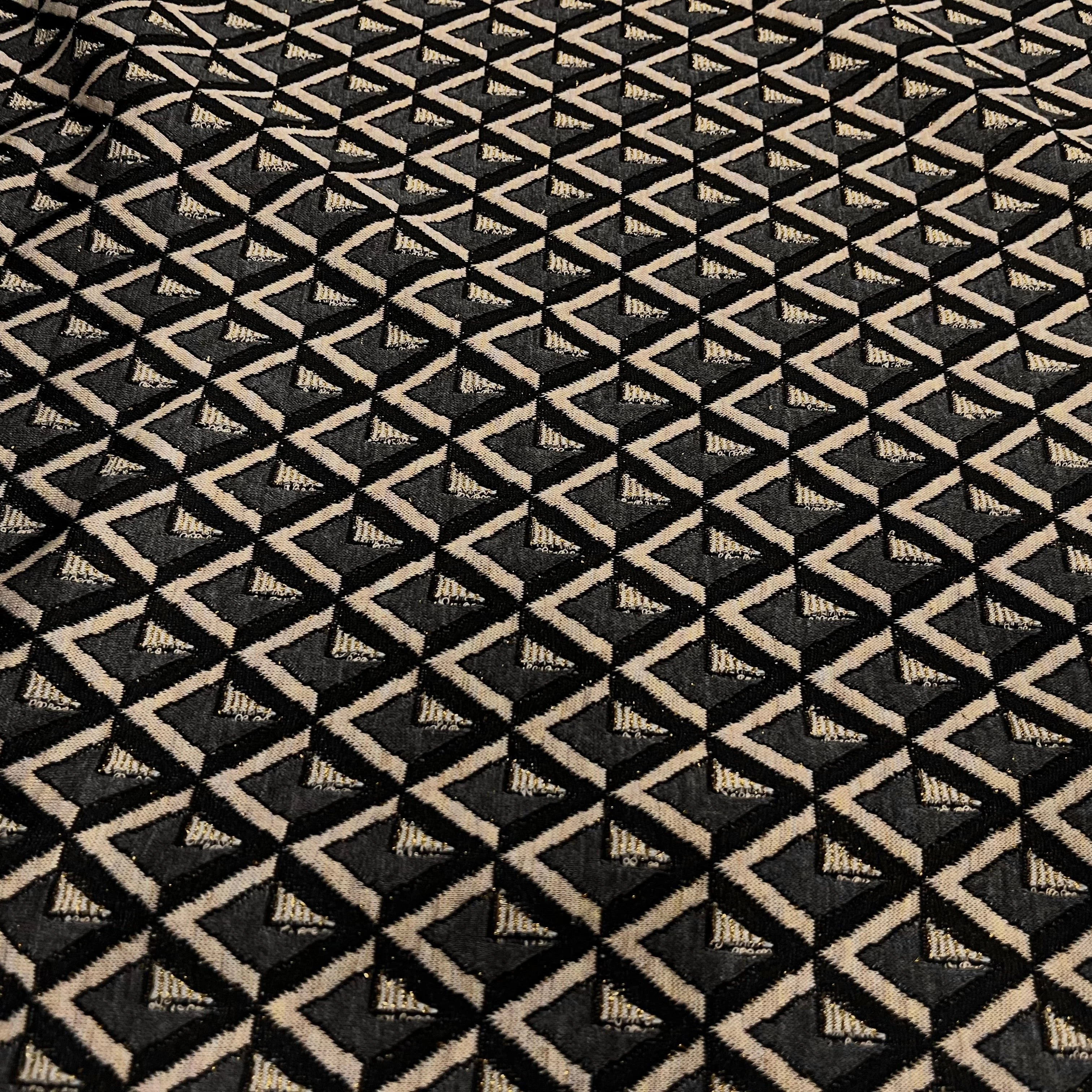 MAILLE MILANO 24% VISCOSE FIL OR MOTIF GÉOMETRIQUE - My Little Coupon