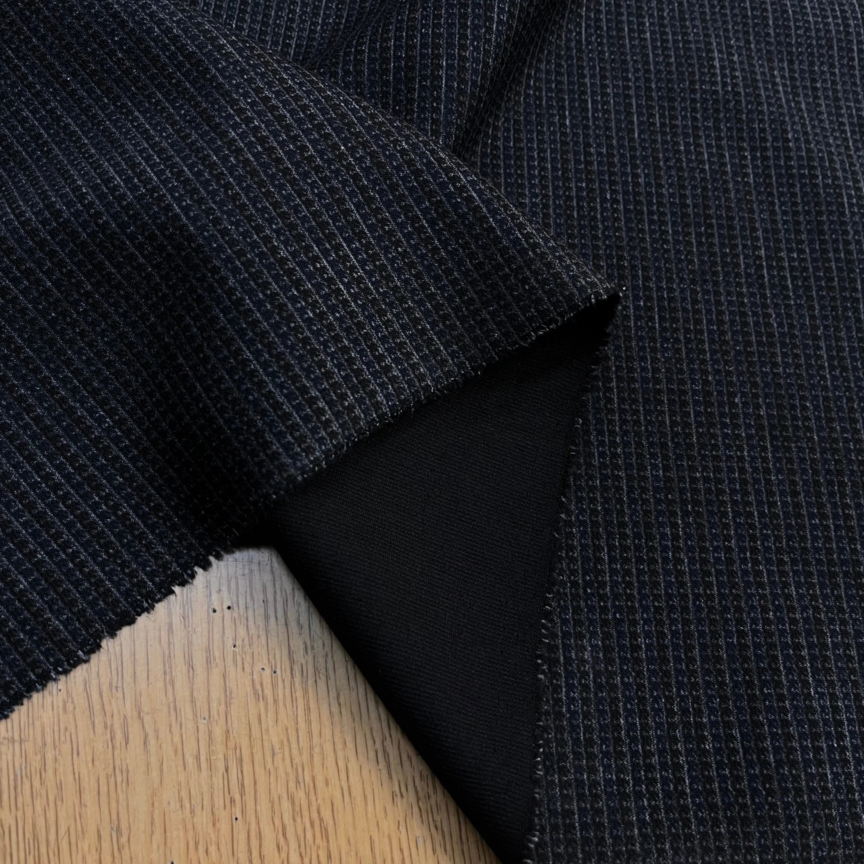 MAILLE MILANO À RAYURES NOIR&BLEU - My Little Coupon