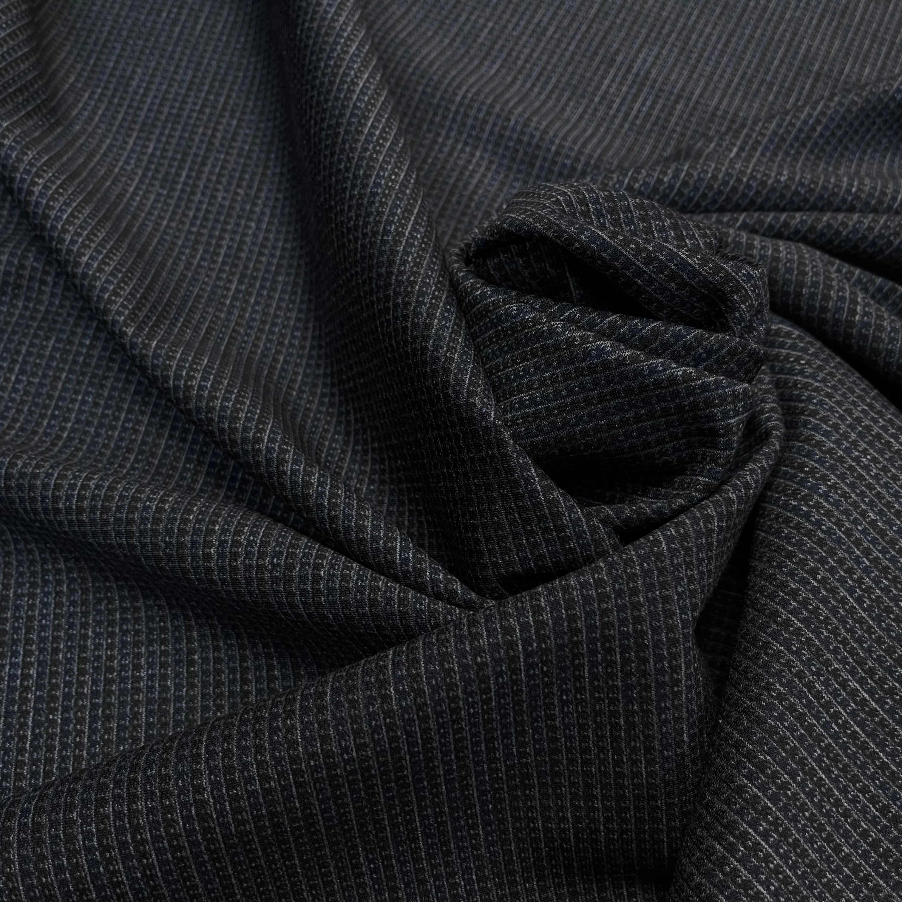 MAILLE MILANO À RAYURES NOIR&BLEU - My Little Coupon