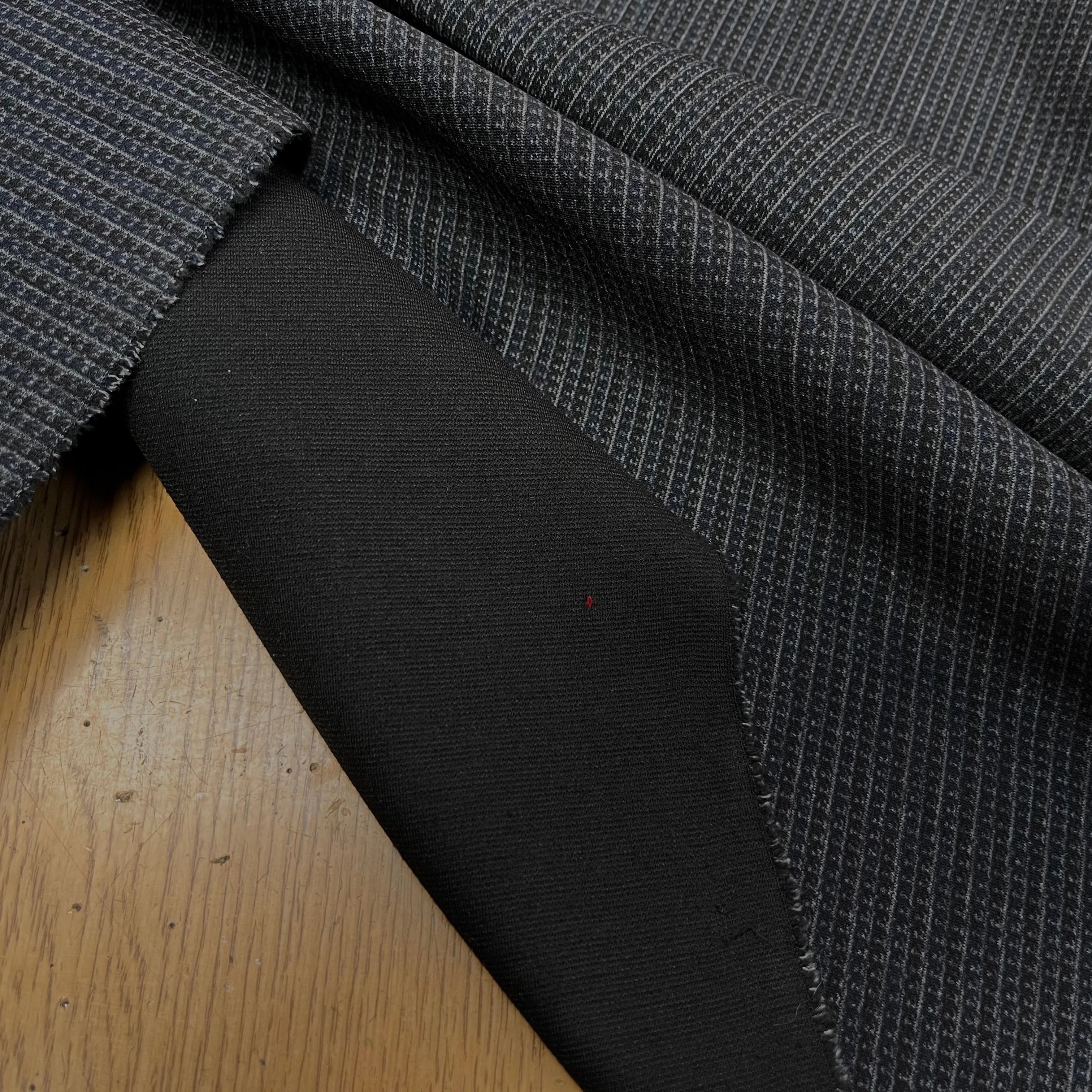 MAILLE MILANO À RAYURES NOIR&BLEU - My Little Coupon