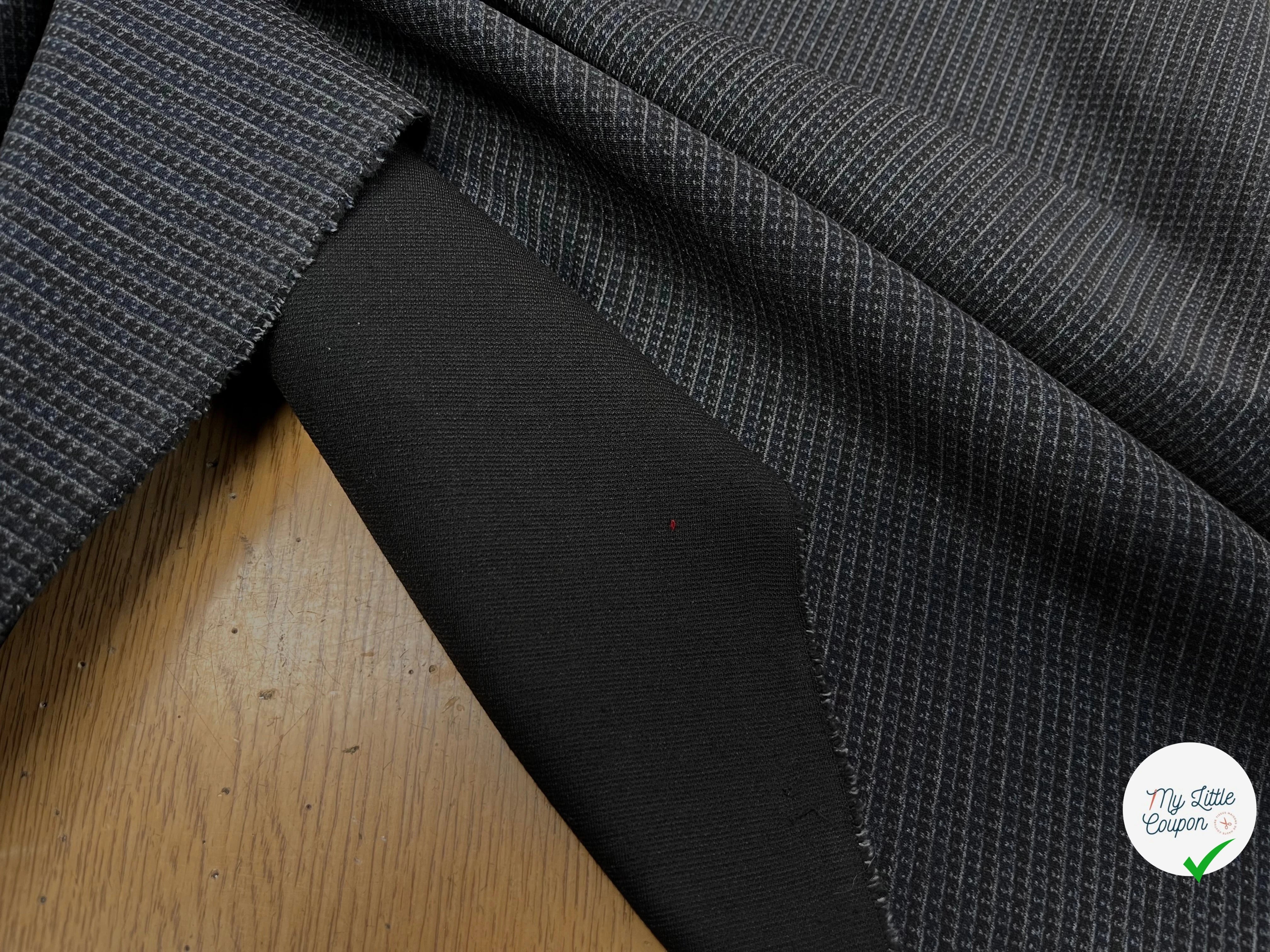 MAILLE MILANO À RAYURES NOIR&BLEU - My Little Coupon