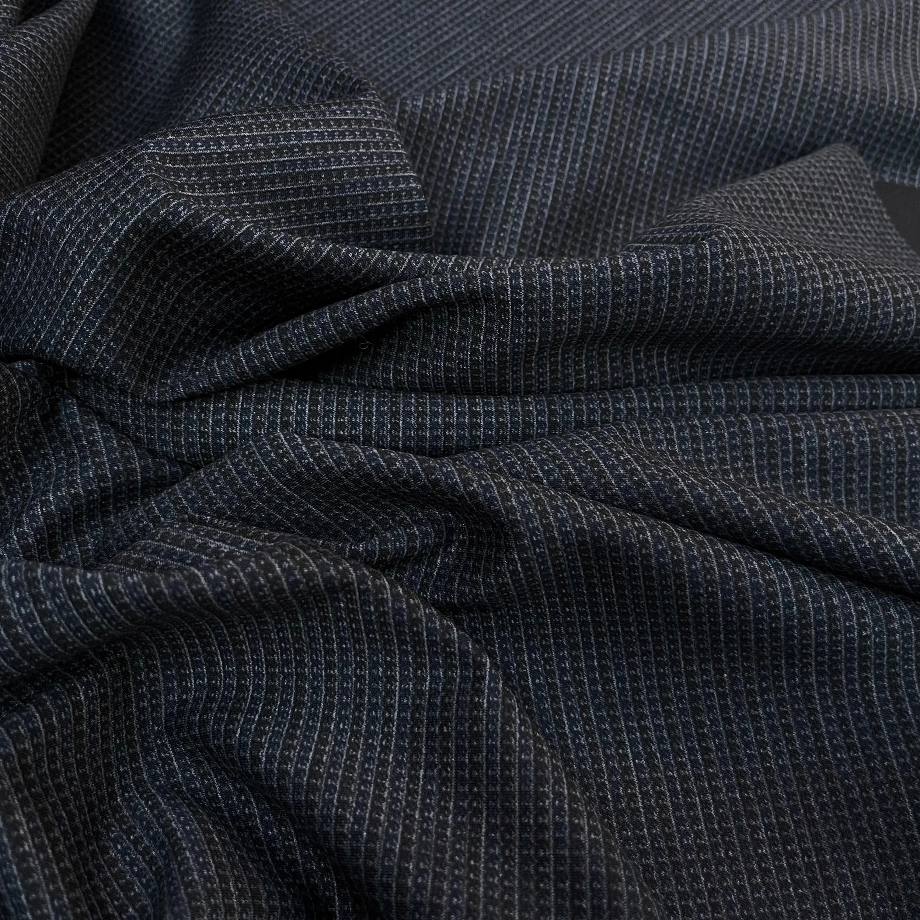 MAILLE MILANO À RAYURES NOIR&BLEU - My Little Coupon